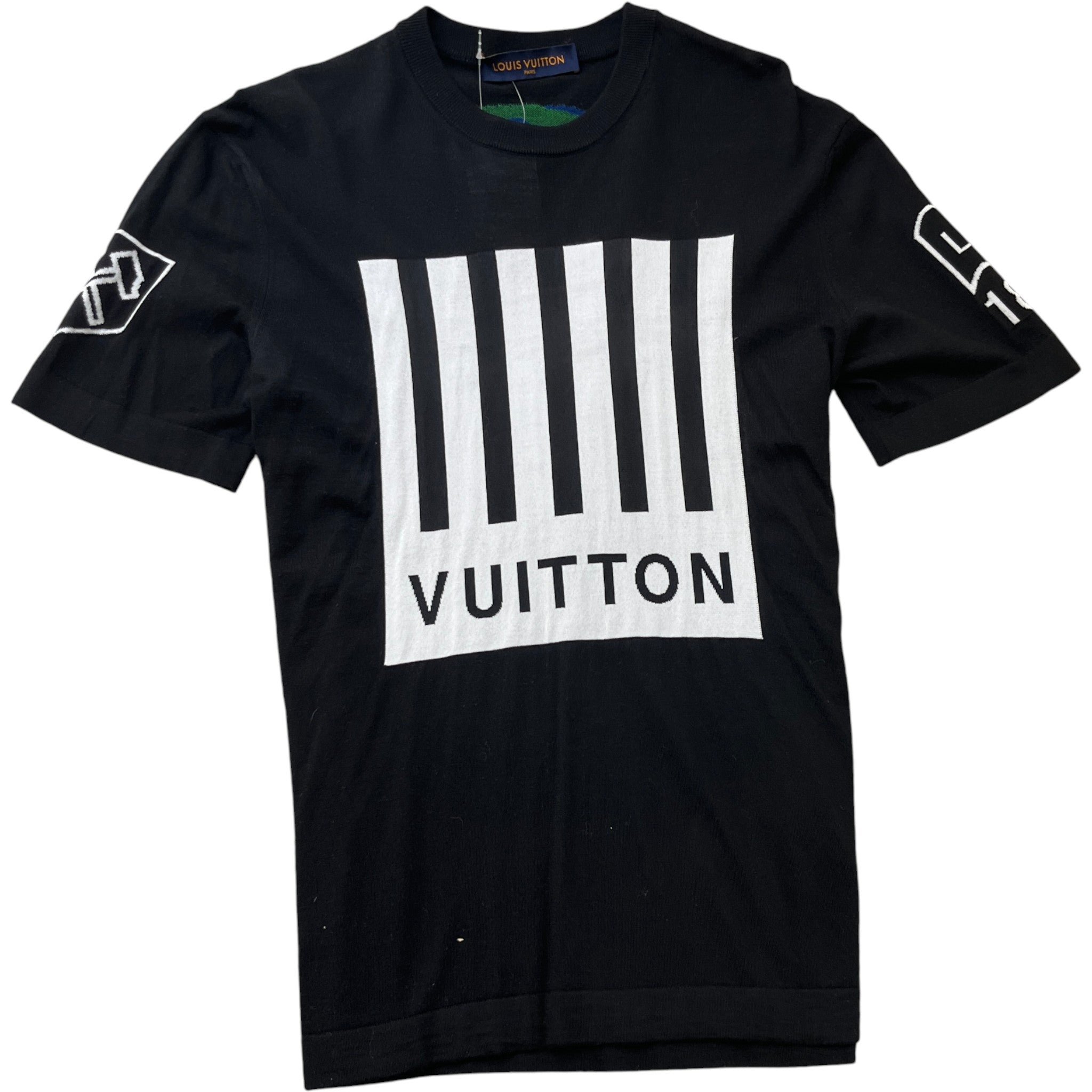 Men's Barcode Logo T-Shirt Black Size M
