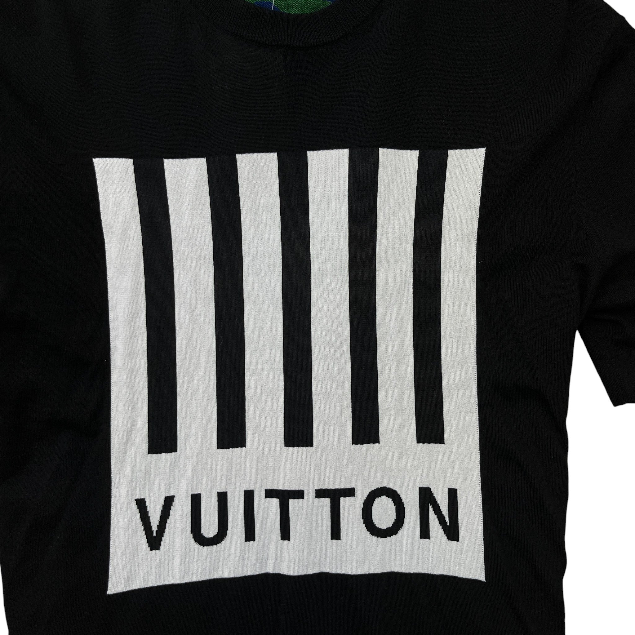 Men's Barcode Logo T-Shirt Black Size M