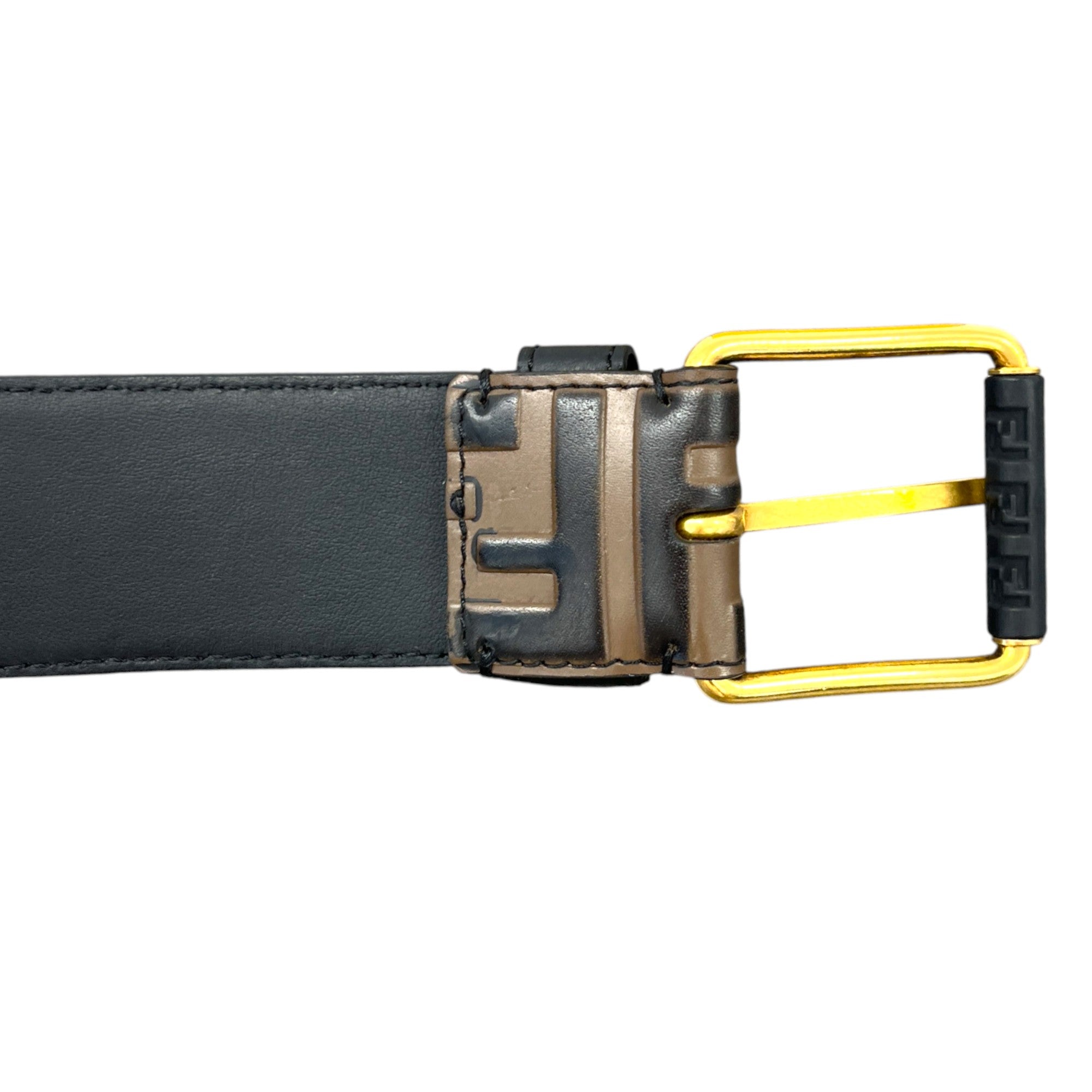 Men's Ff Logo Belt Brown Size Waist 38"