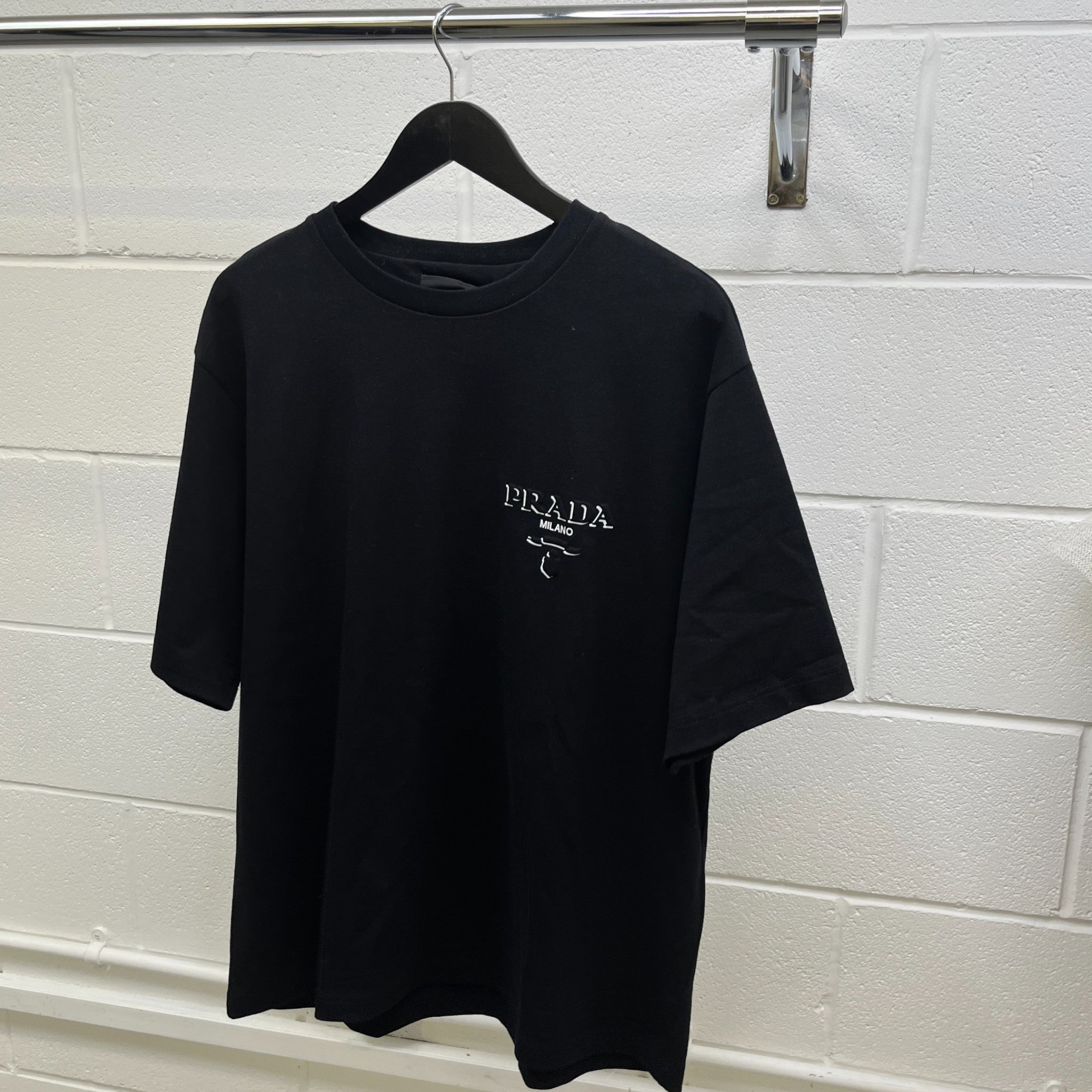 Men's Logo Print T-Shirt Black Size L