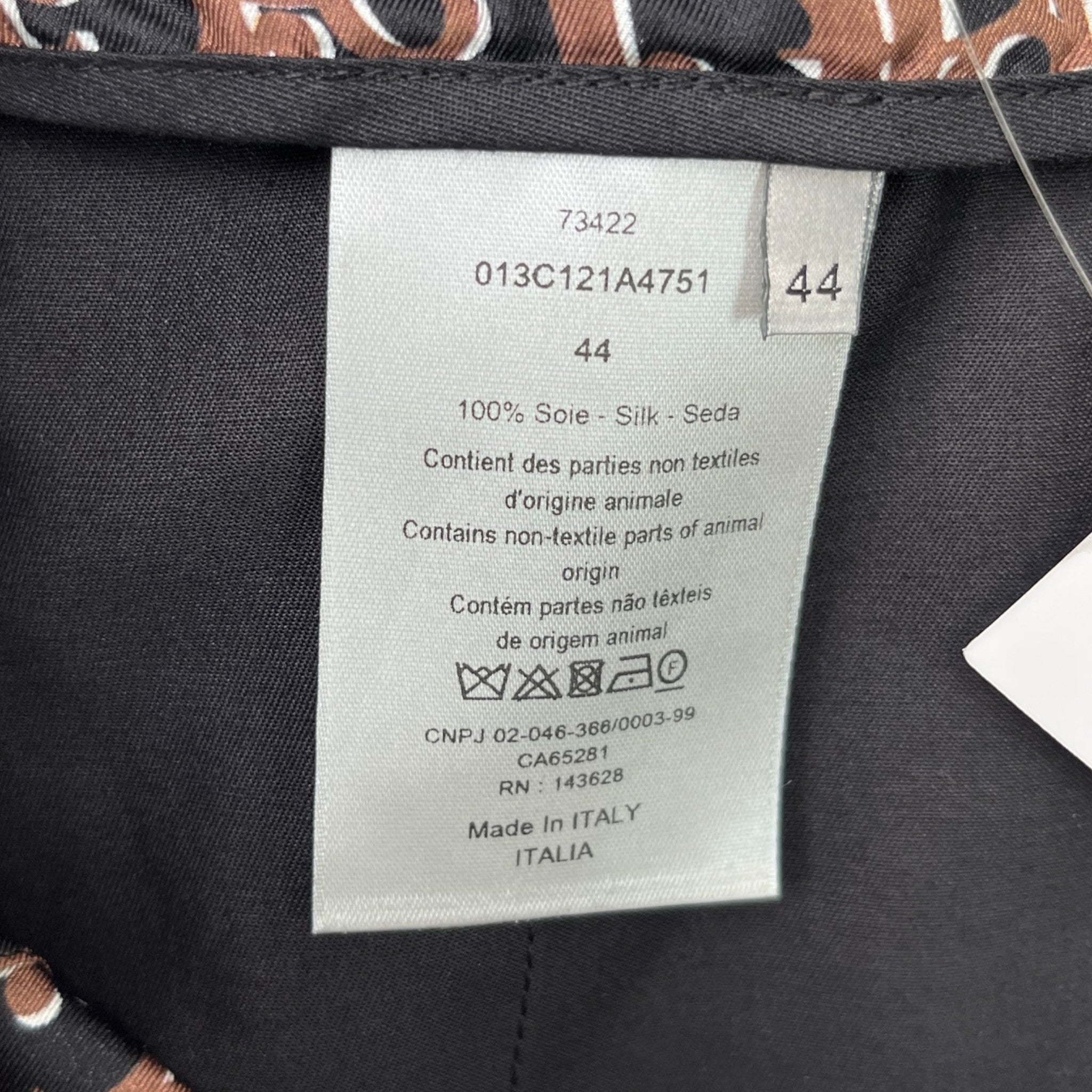 Men's Oblique Silk Shorts Brown Size IT 44 / UK 28