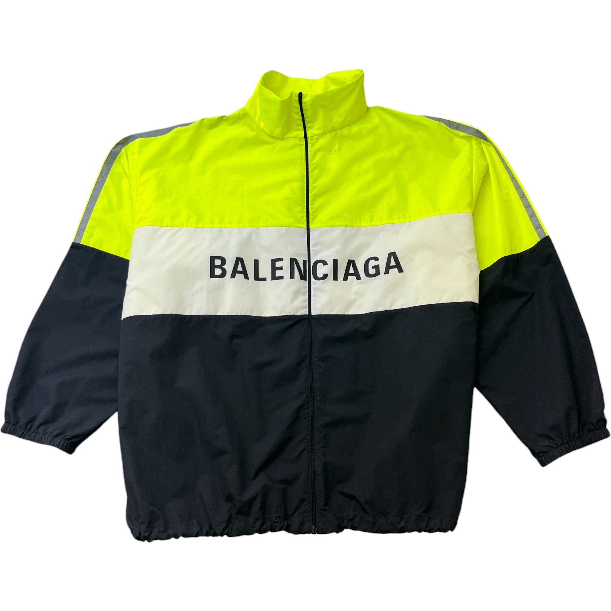 Men's Neon Logo Print Jacket Yellow Size XL