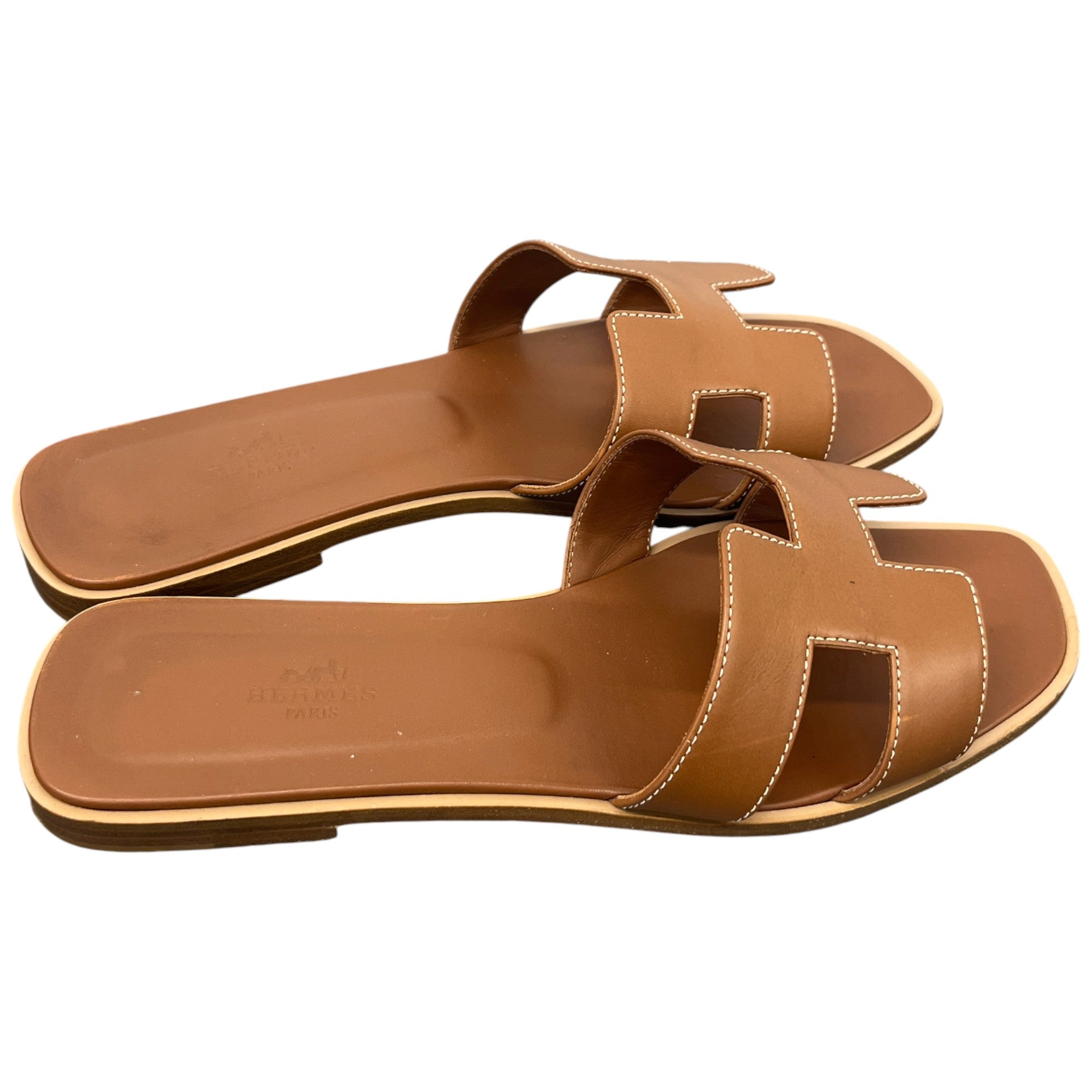 Women's Oran Gold Slides Tan Size EU 40 / UK 7