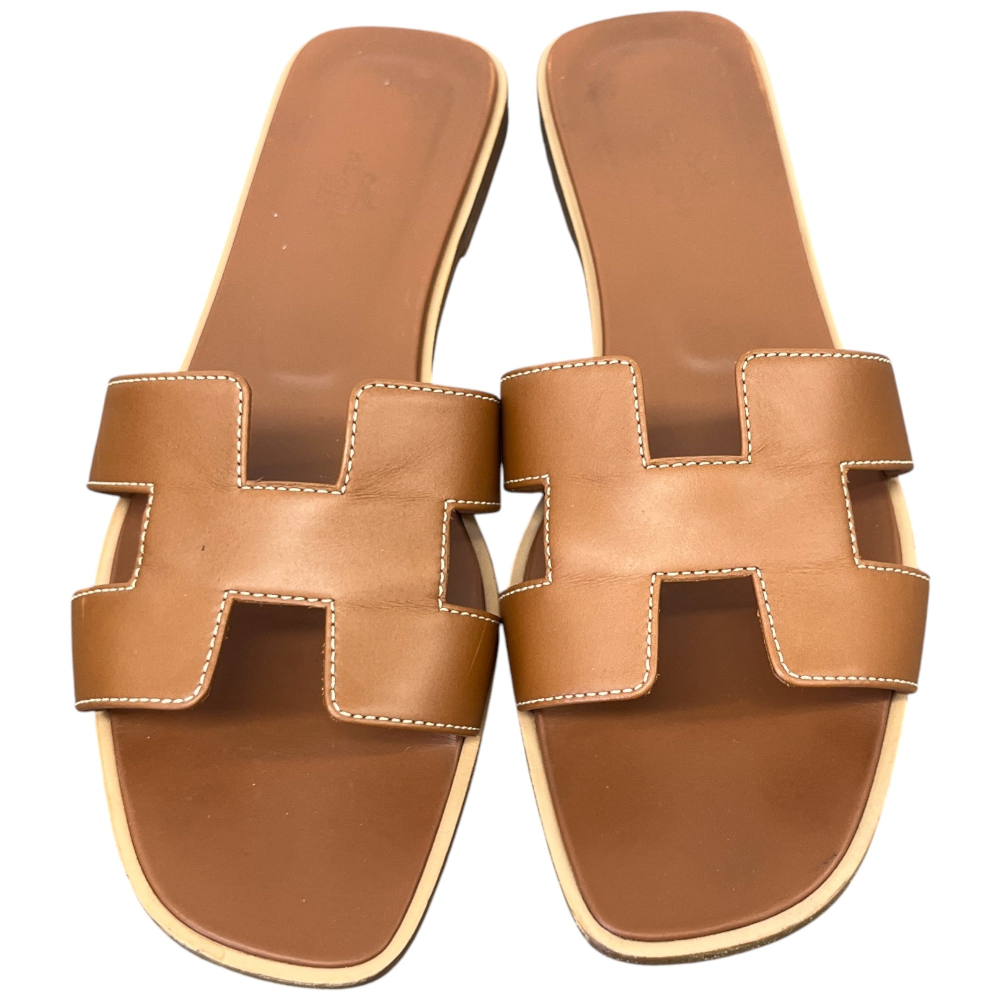Women's Oran Gold Slides Tan Size EU 40 / UK 7