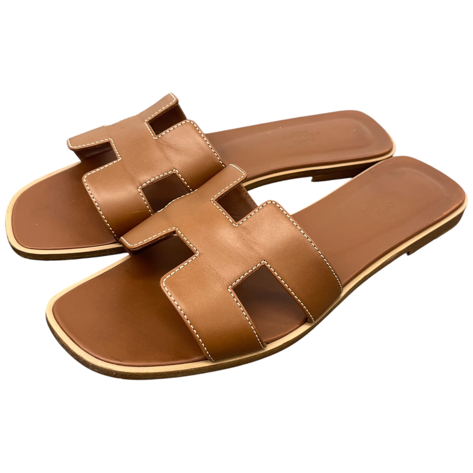 Women's Oran Gold Slides Tan Size EU 40 / UK 7