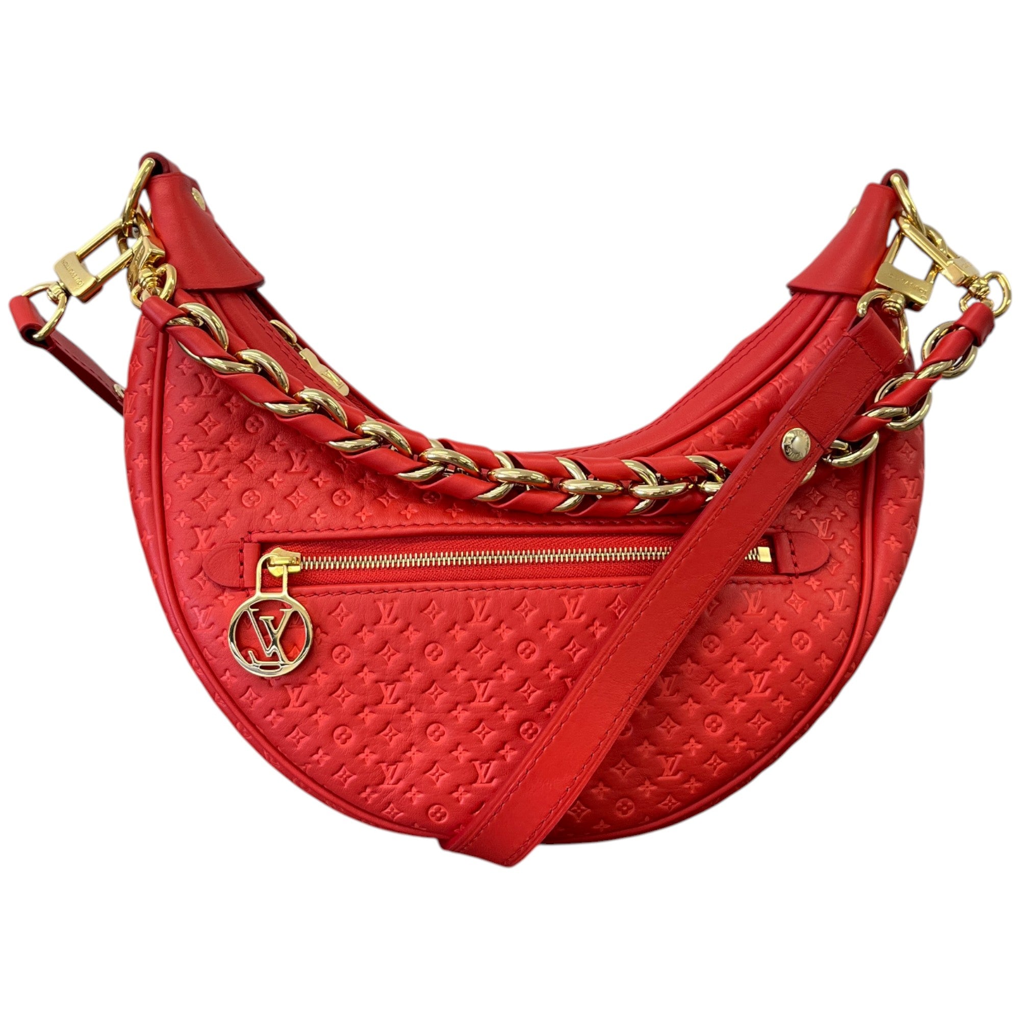 Women's Monogram Nanogram Loop Bag Red