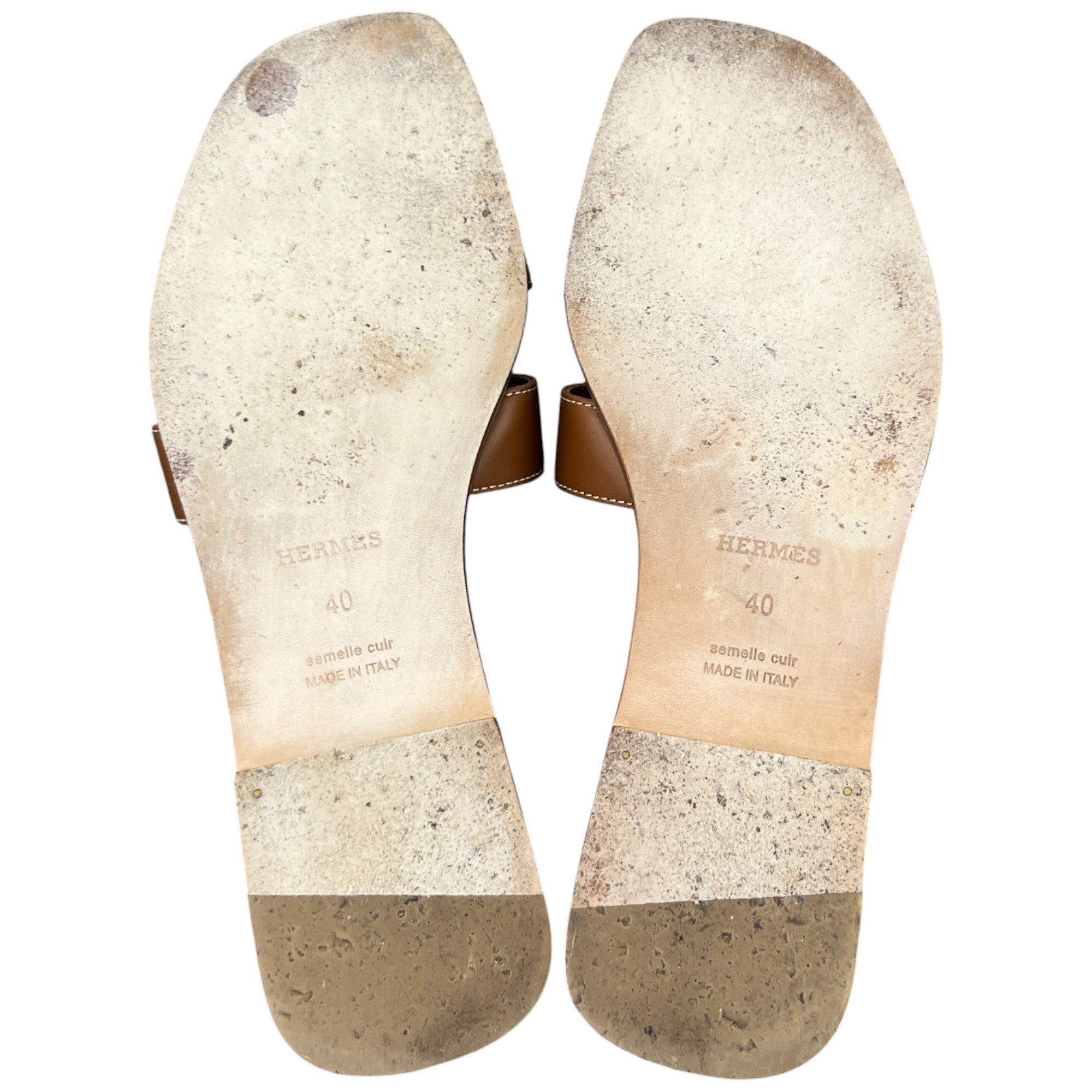 Women's Oran Gold Slides Tan Size EU 40 / UK 7