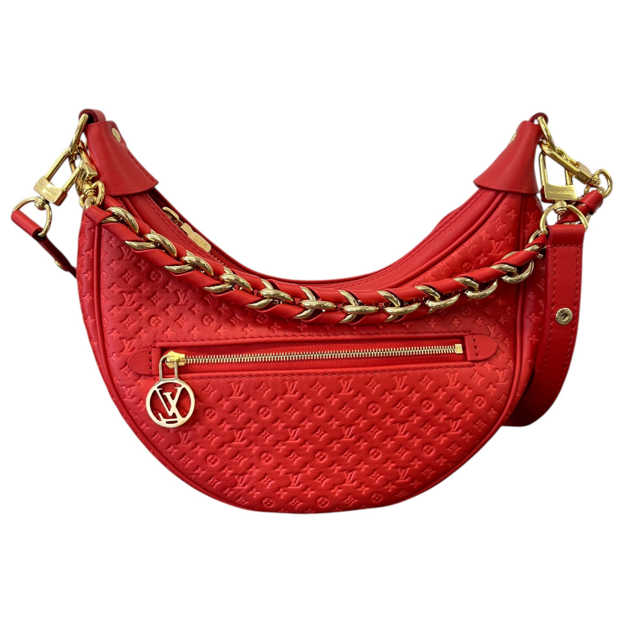 Women's Monogram Nanogram Loop Bag Red