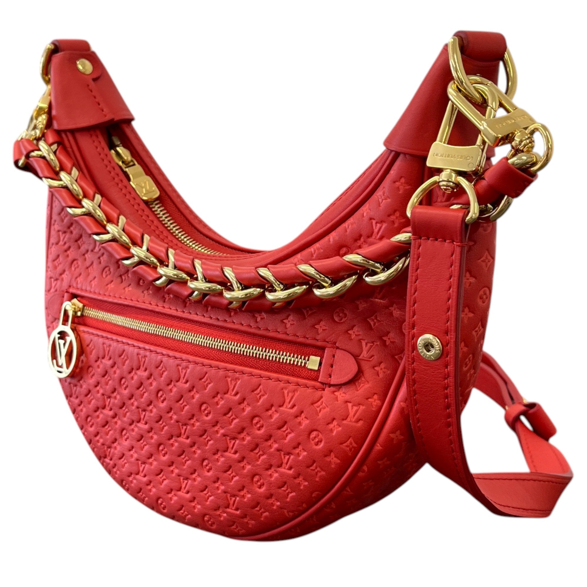 Women's Monogram Nanogram Loop Bag Red