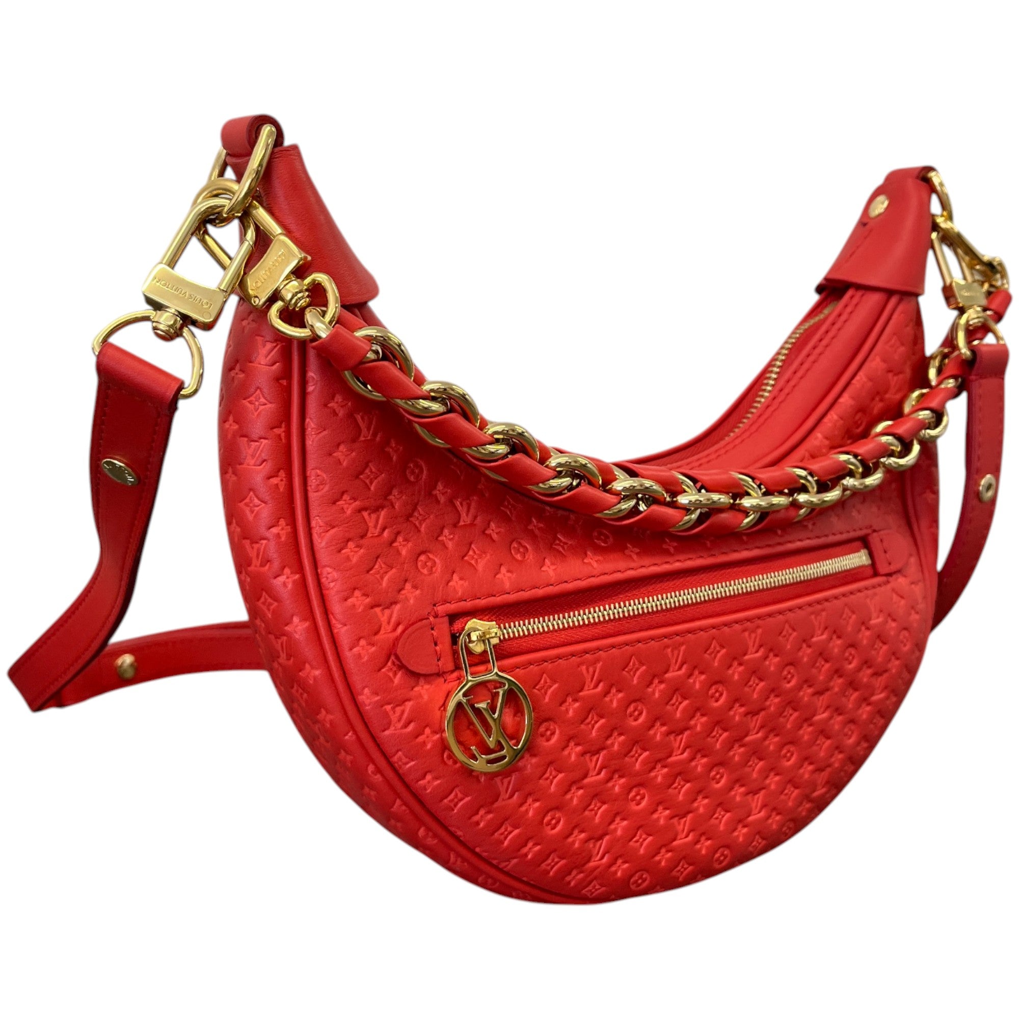 Women's Monogram Nanogram Loop Bag Red