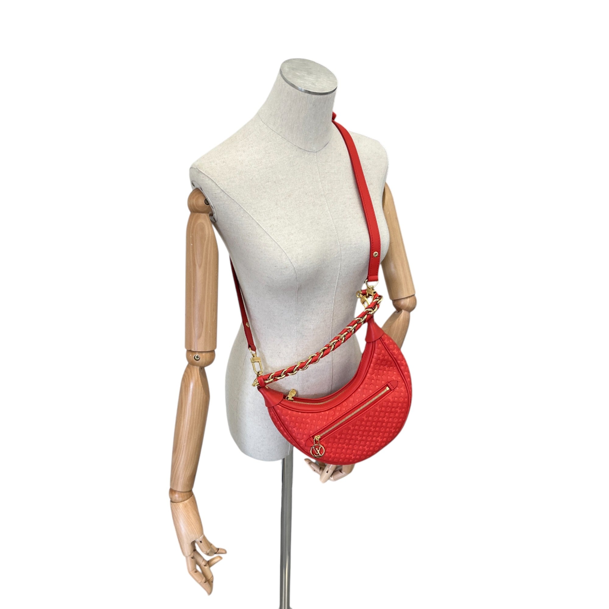 Women's Monogram Nanogram Loop Bag Red