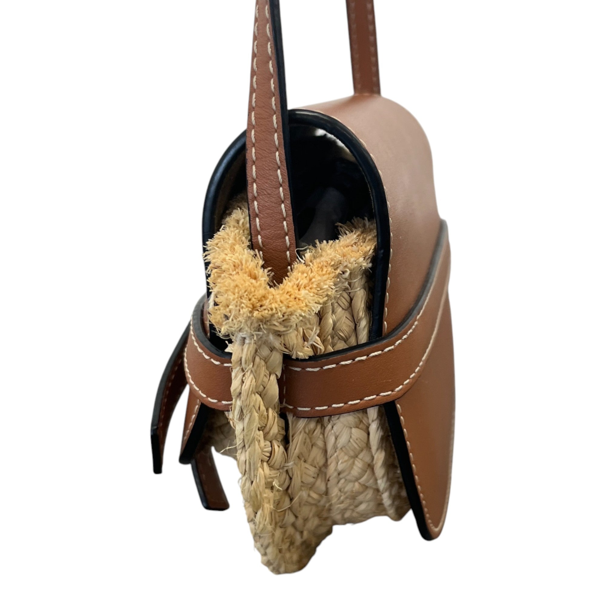 Women's Raffia Mini Gate Handbag Brown