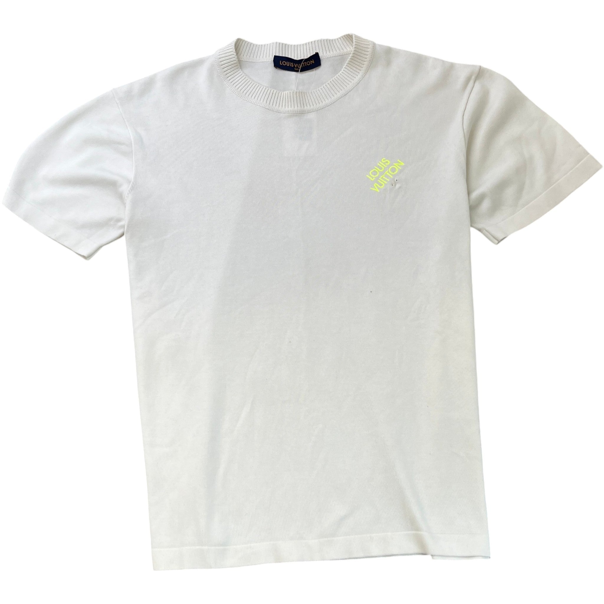 Men's Embroidered Logo T-Shirt White Size L