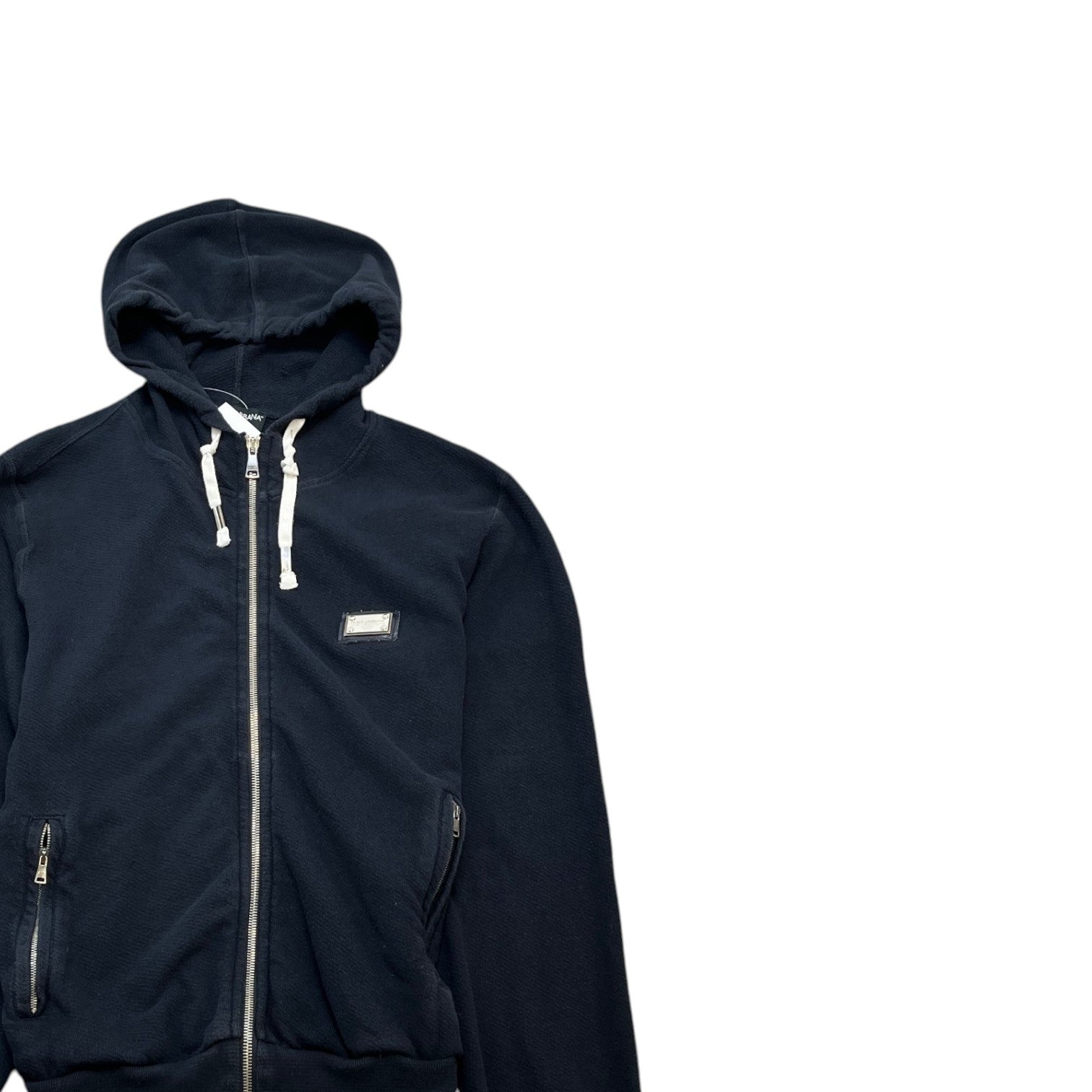 Men's Plaque Logo Hoodie Navy Size IT 46 / UK S