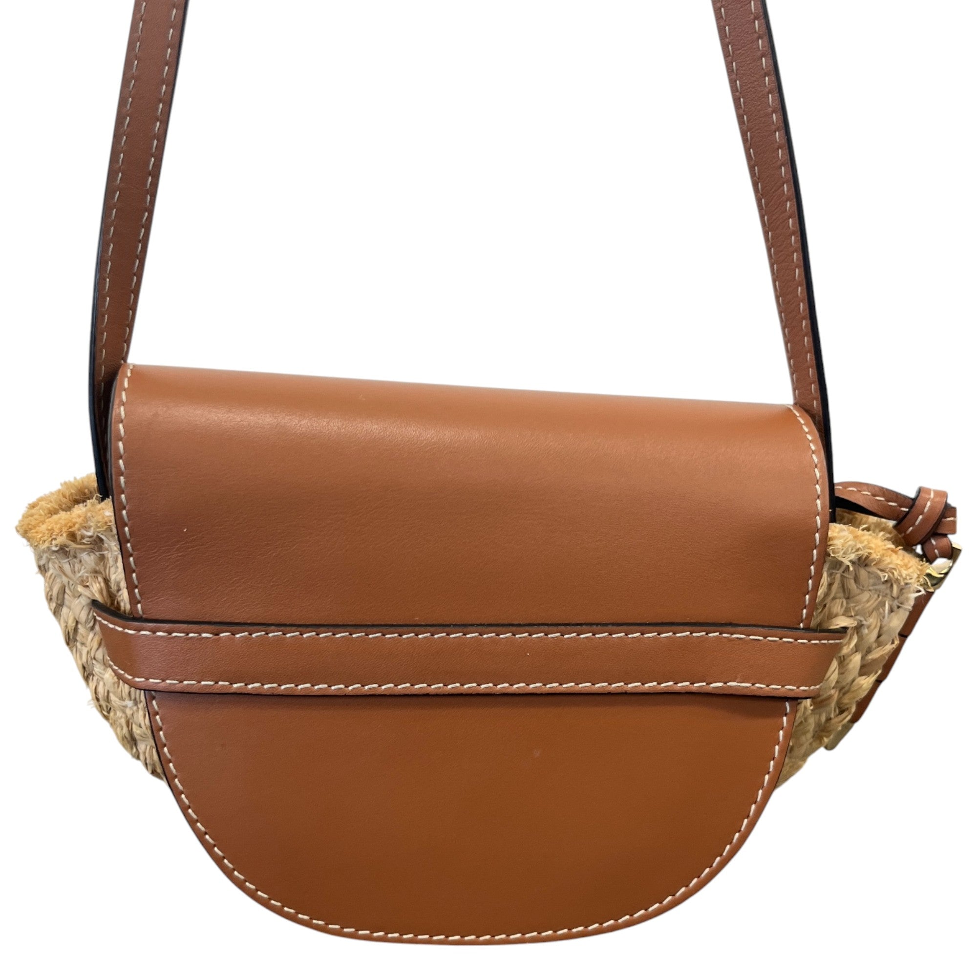 Women's Raffia Mini Gate Handbag Brown