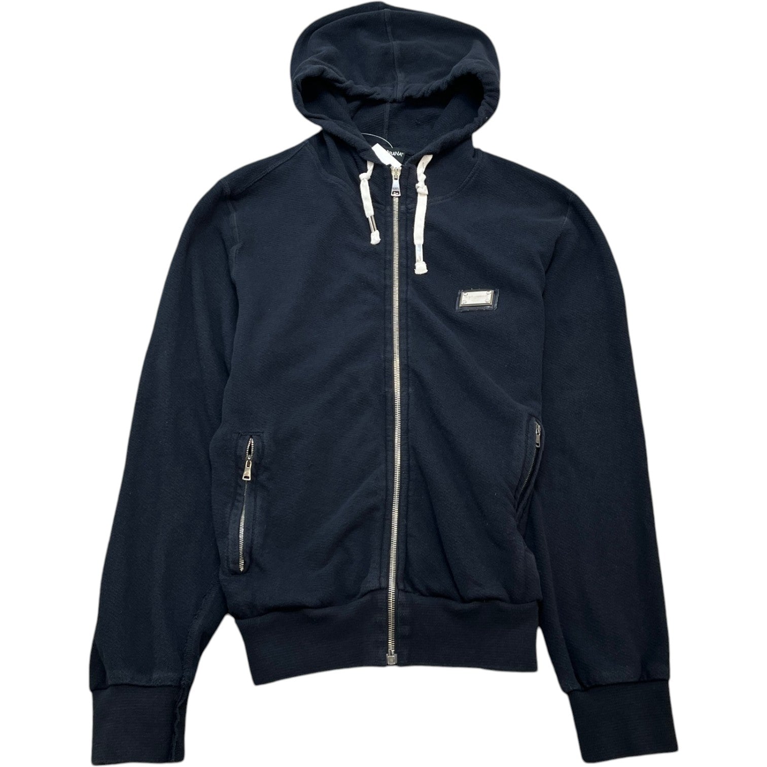 Men's Plaque Logo Hoodie Navy Size IT 46 / UK S
