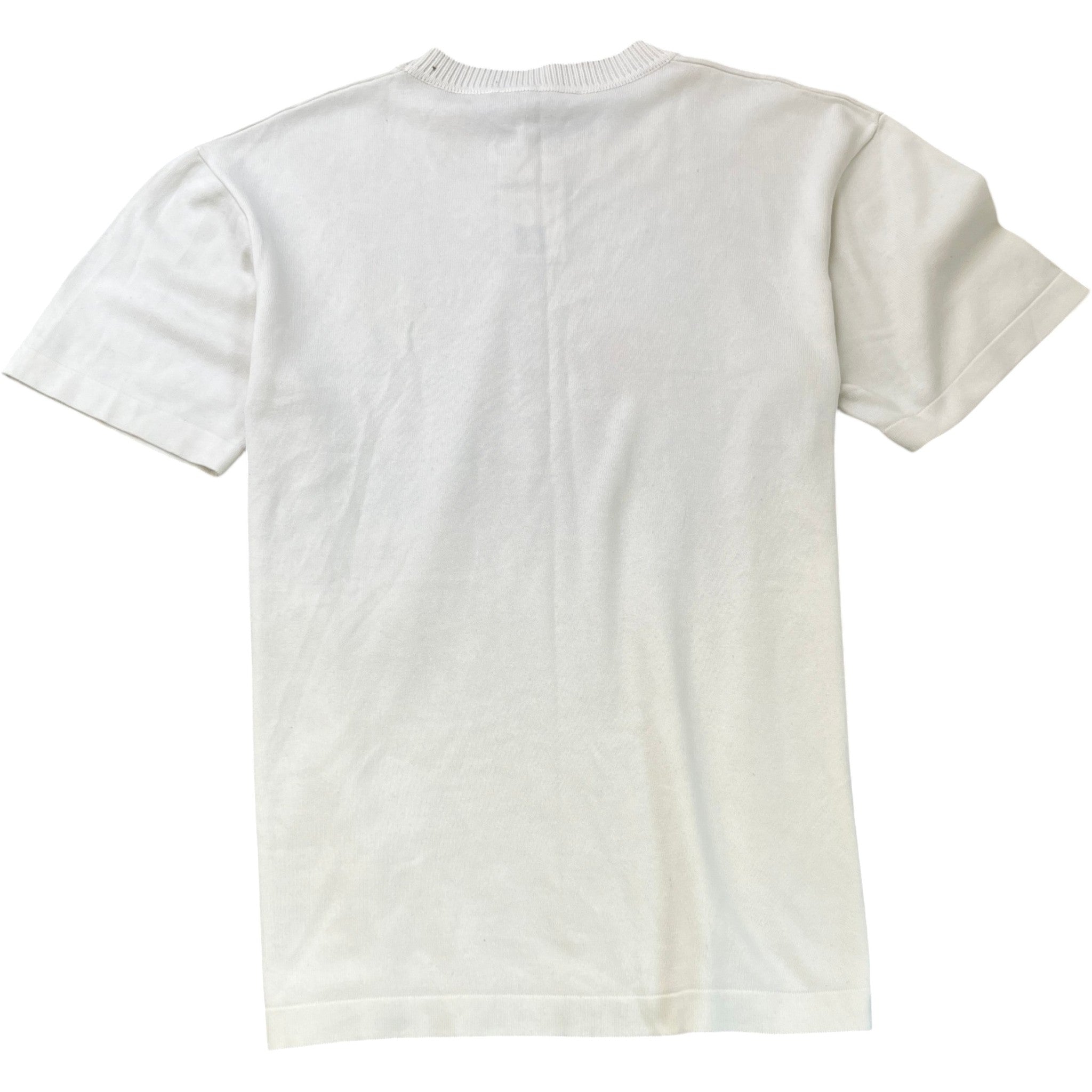 Men's Embroidered Logo T-Shirt White Size L