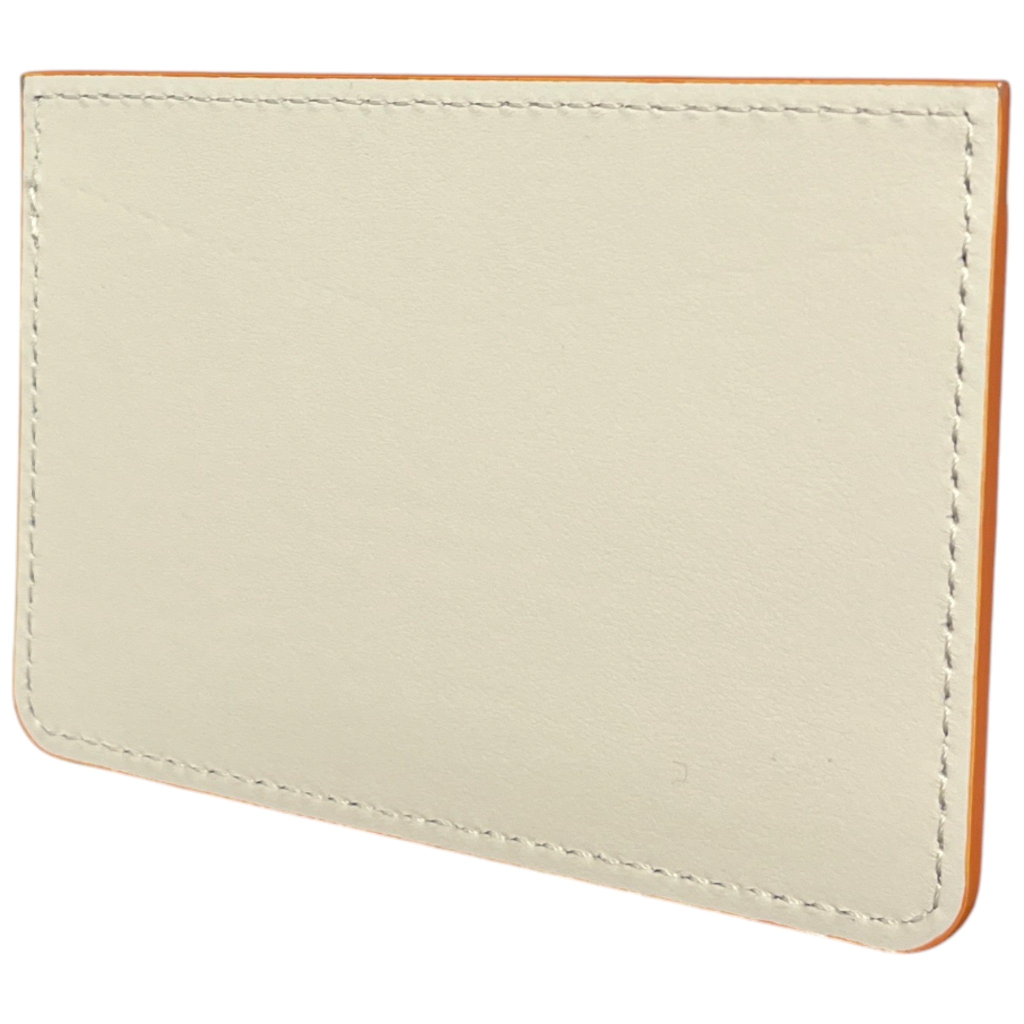 Women's Embossed Logo Card Holder Cream