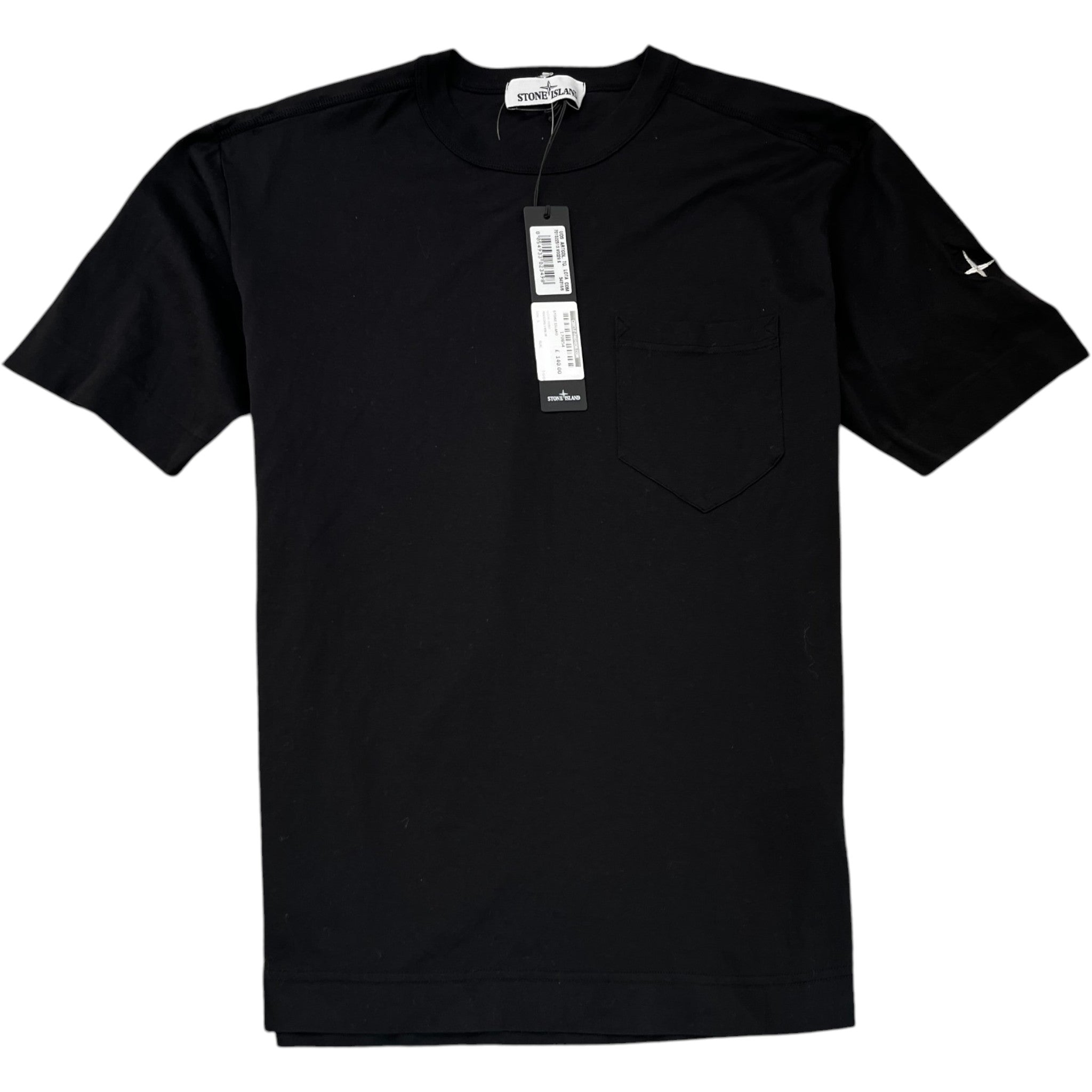 Men's Compass Logo Patch T-Shirt Black Size S