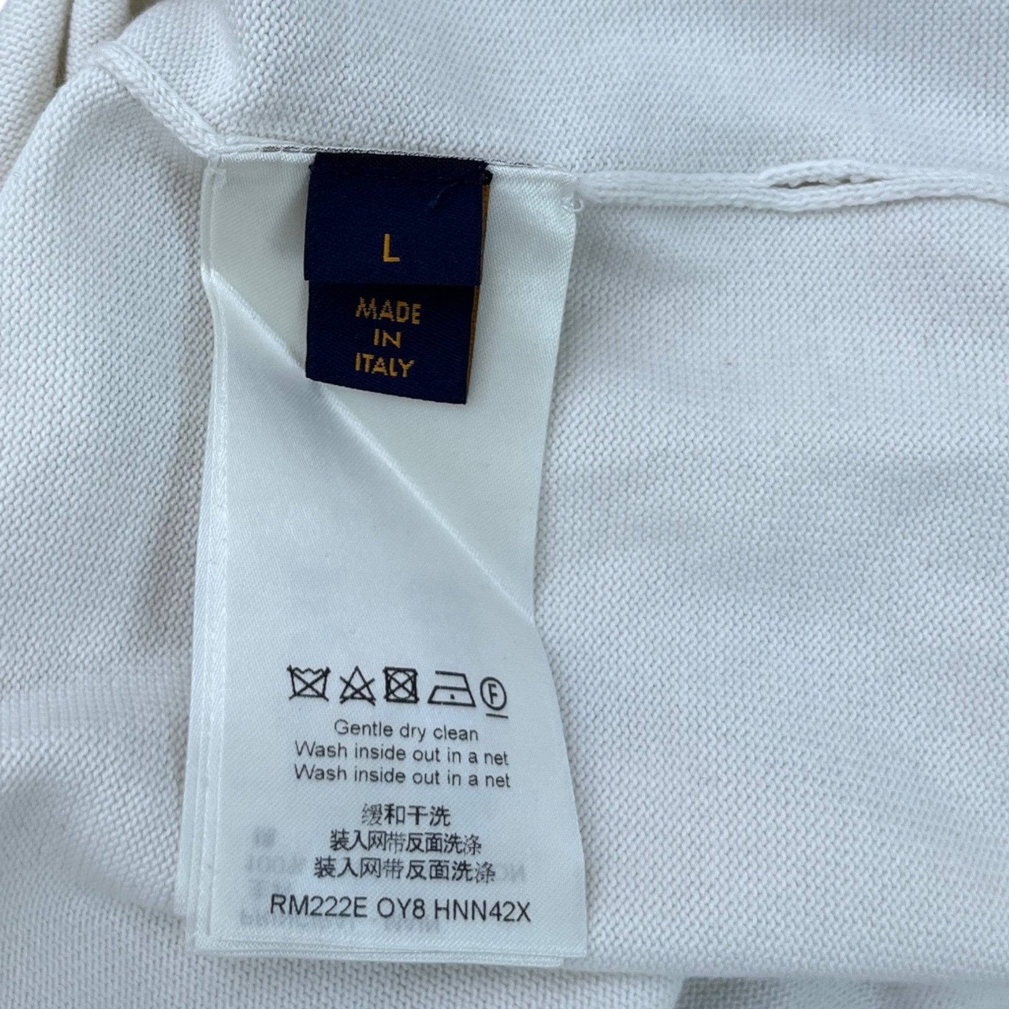 Men's Embroidered Logo T-Shirt White Size L