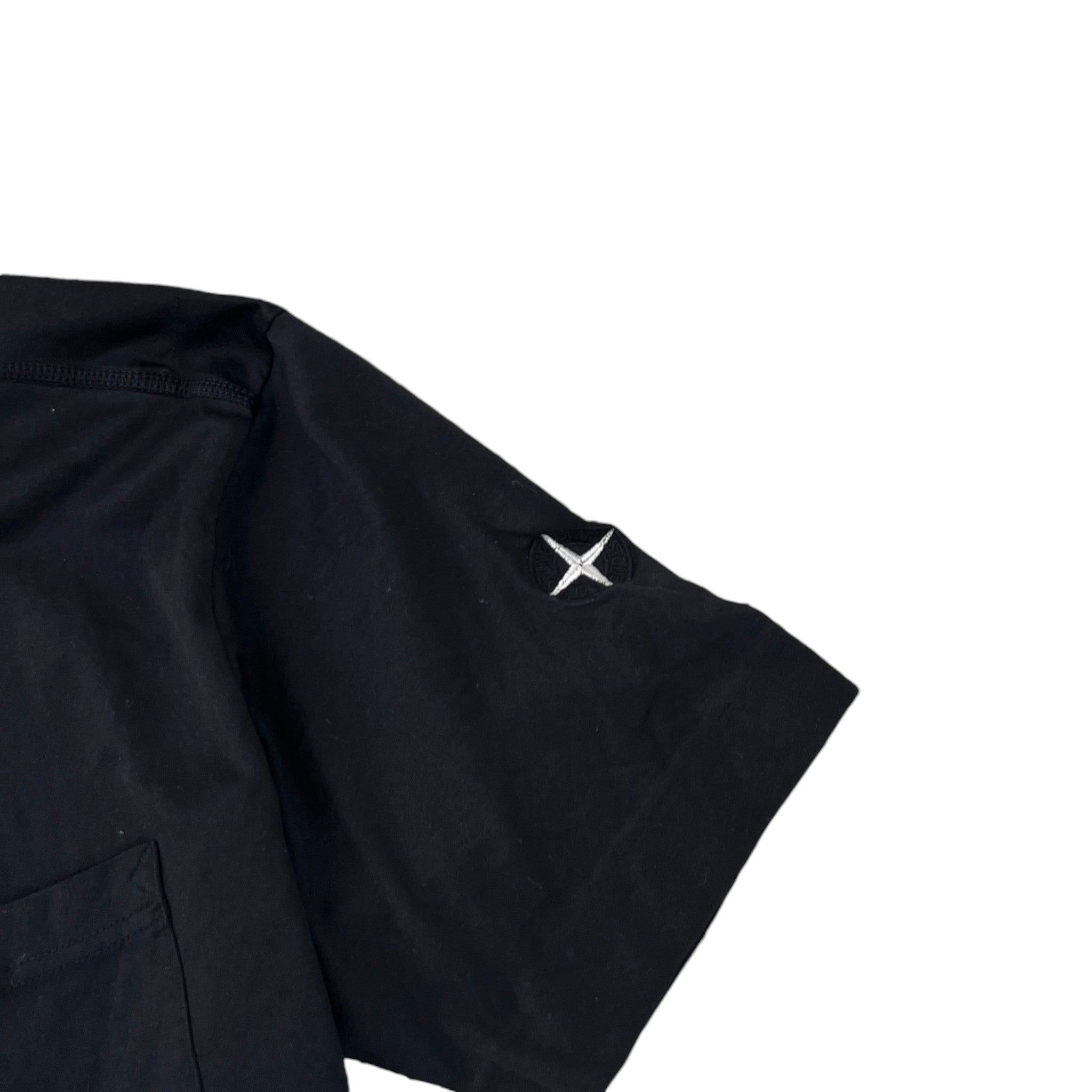 Men's Compass Logo Patch T-Shirt Black Size S