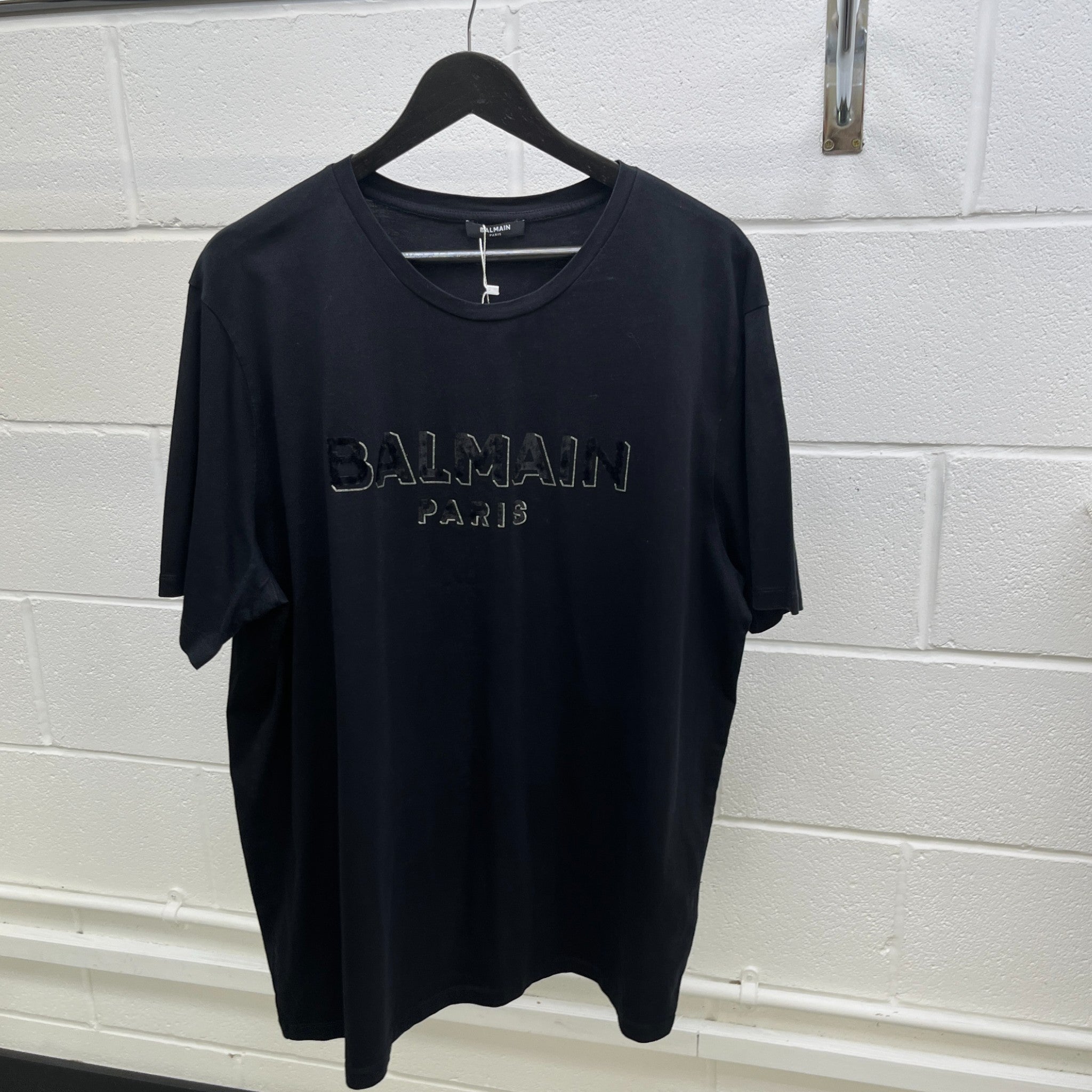 Men's Logo Print T-Shirt Black Size XL