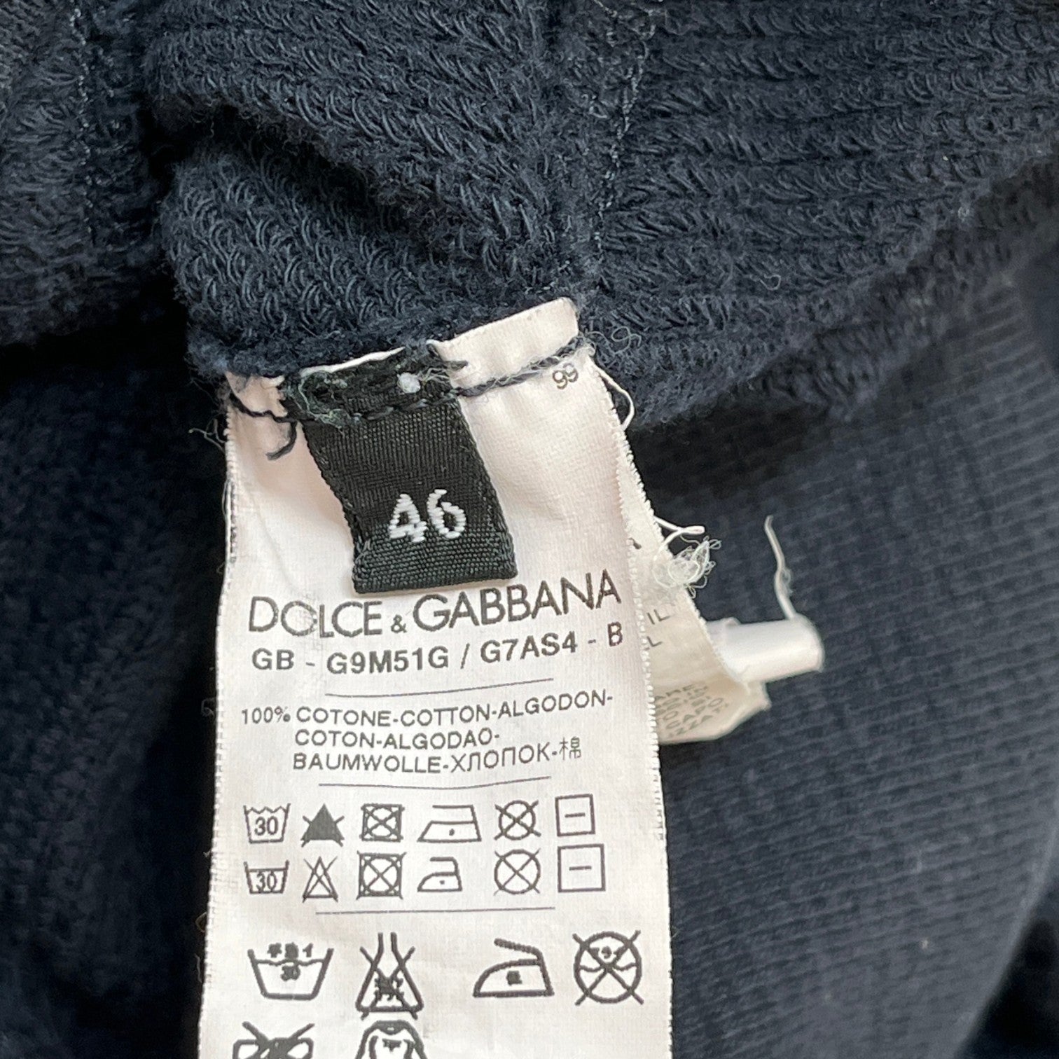 Men's Plaque Logo Hoodie Navy Size IT 46 / UK S