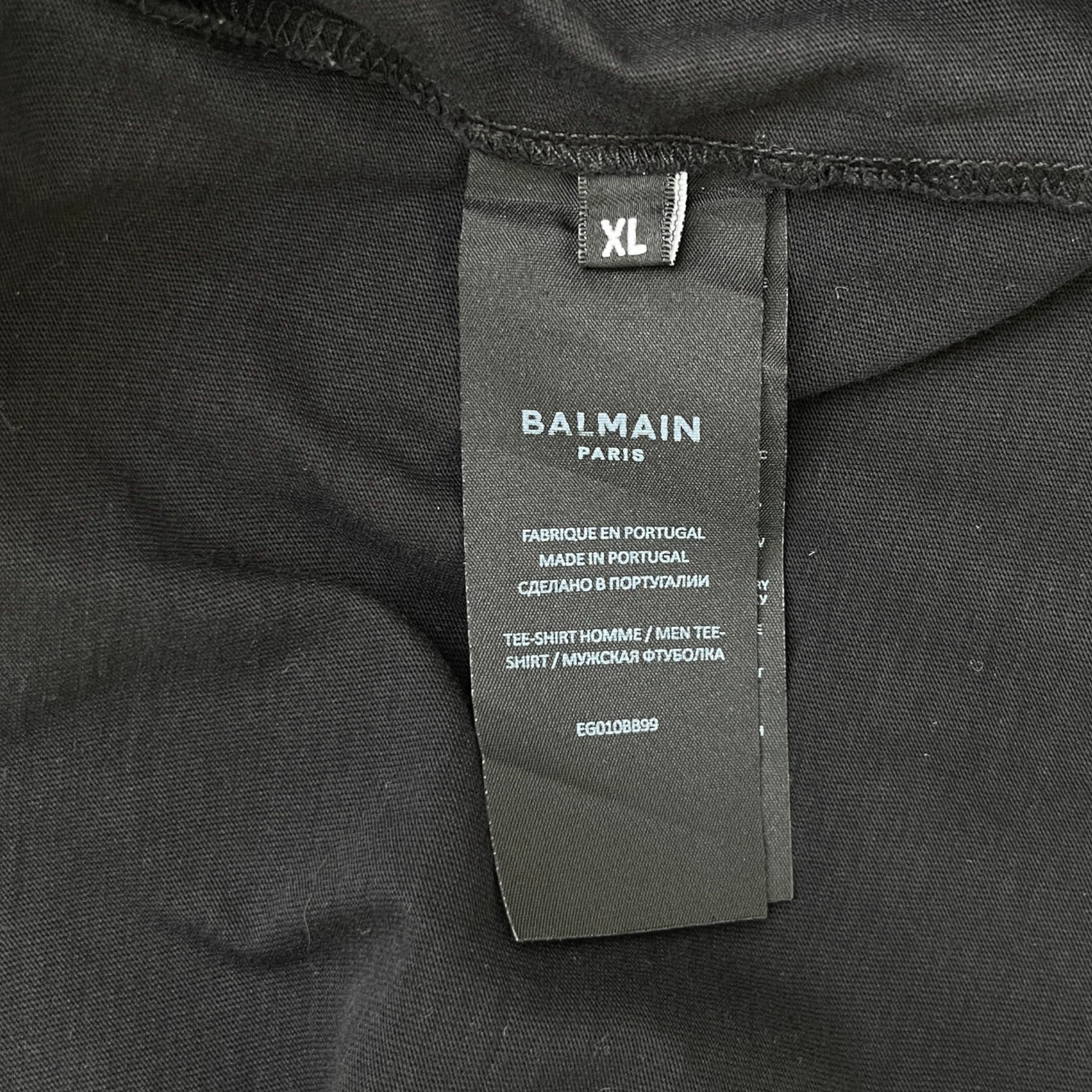 Men's Logo Print T-Shirt Black Size XL