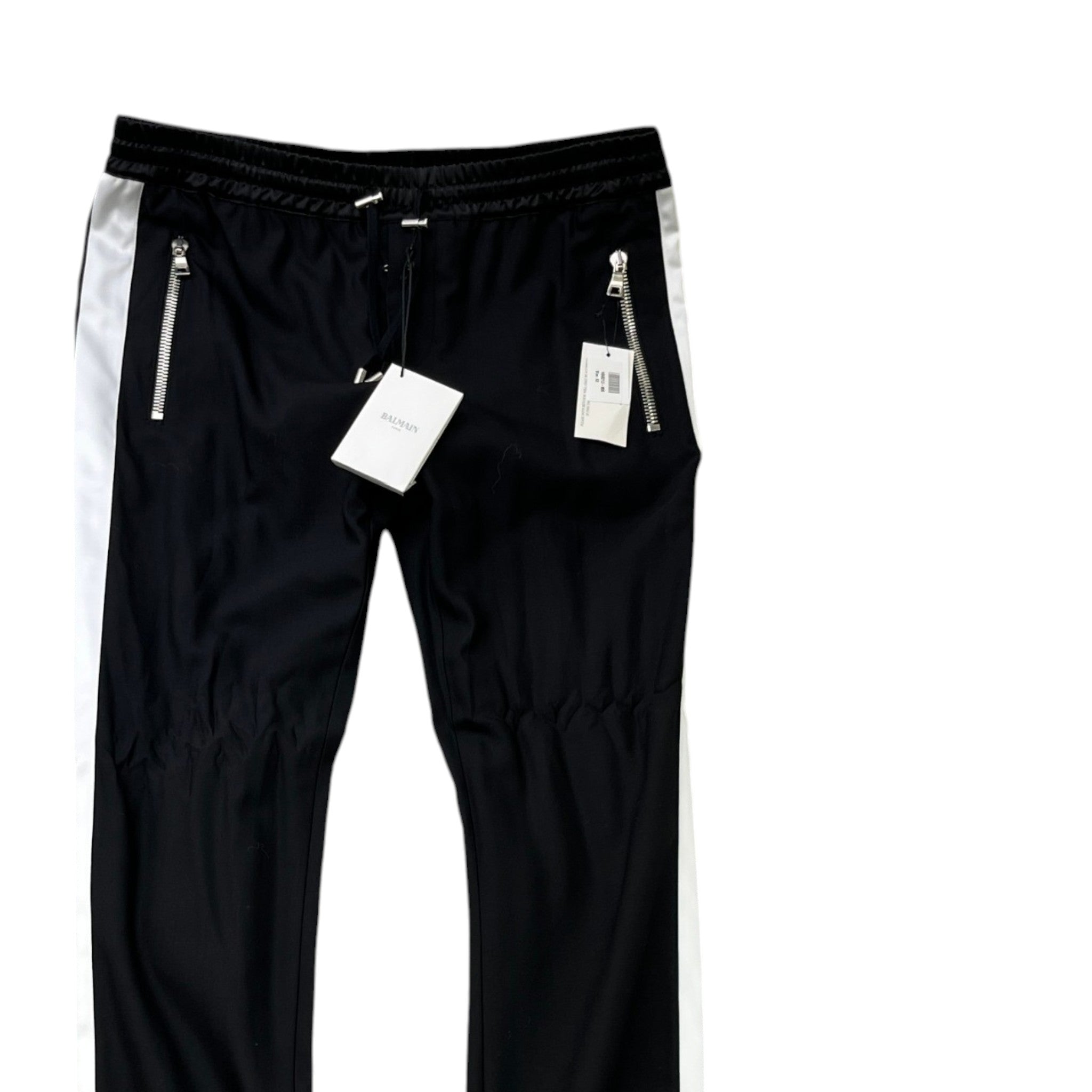 Men's Zip Joggers Black Size IT 52 / UK 36