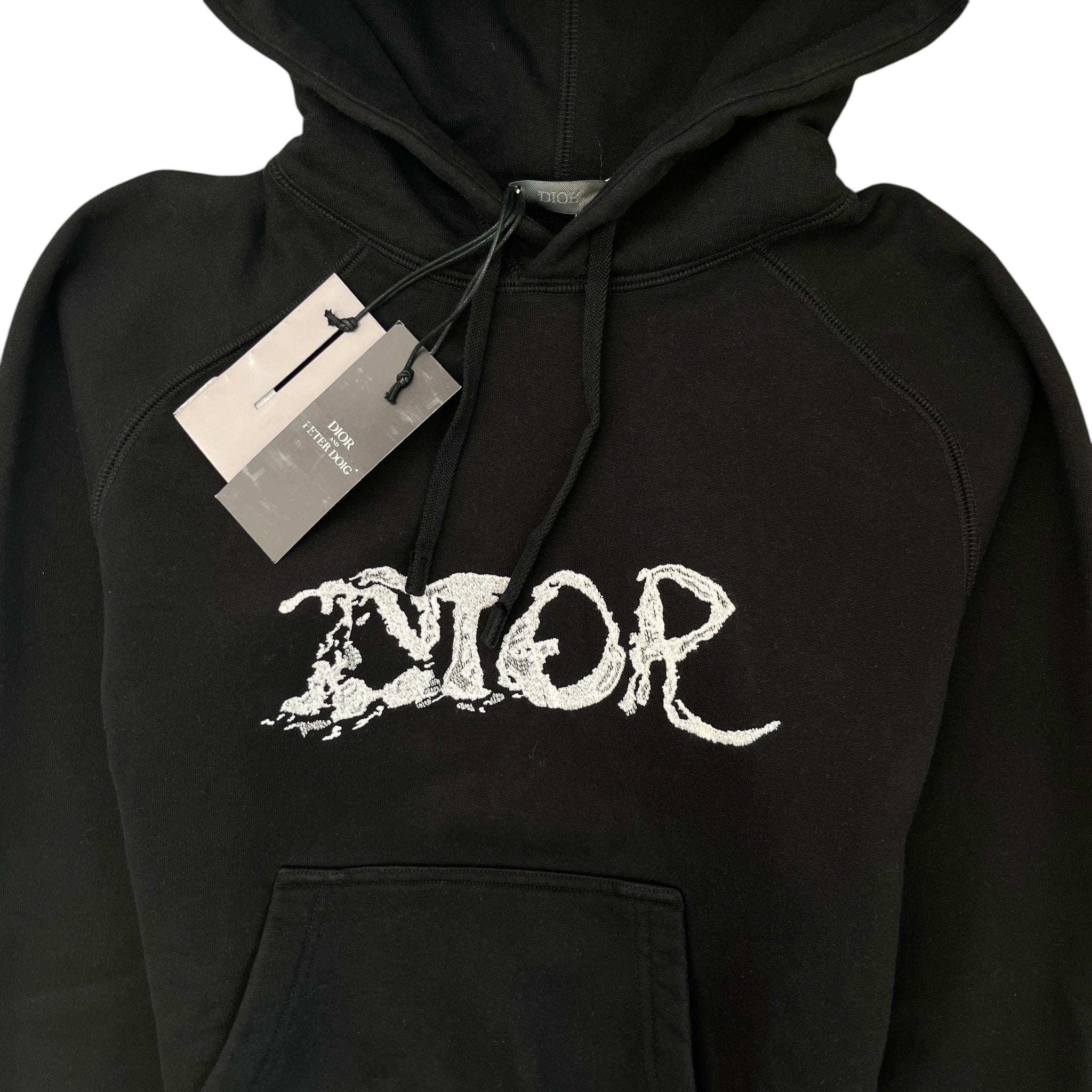 Men's X Peter Doig Embroidered Logo Hoodie Black Size XXS