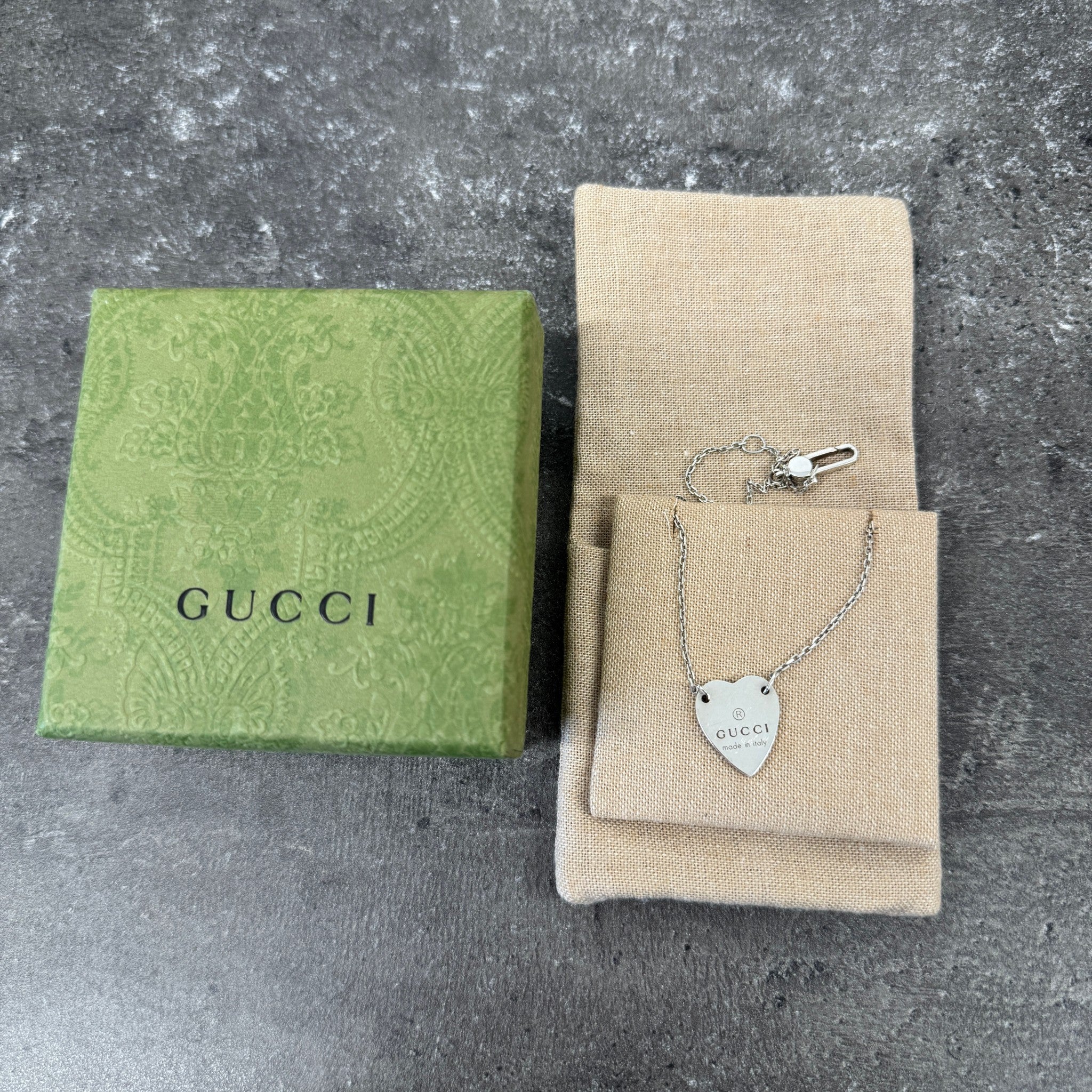 Women's Trademark Heart Pendant Necklace Silver