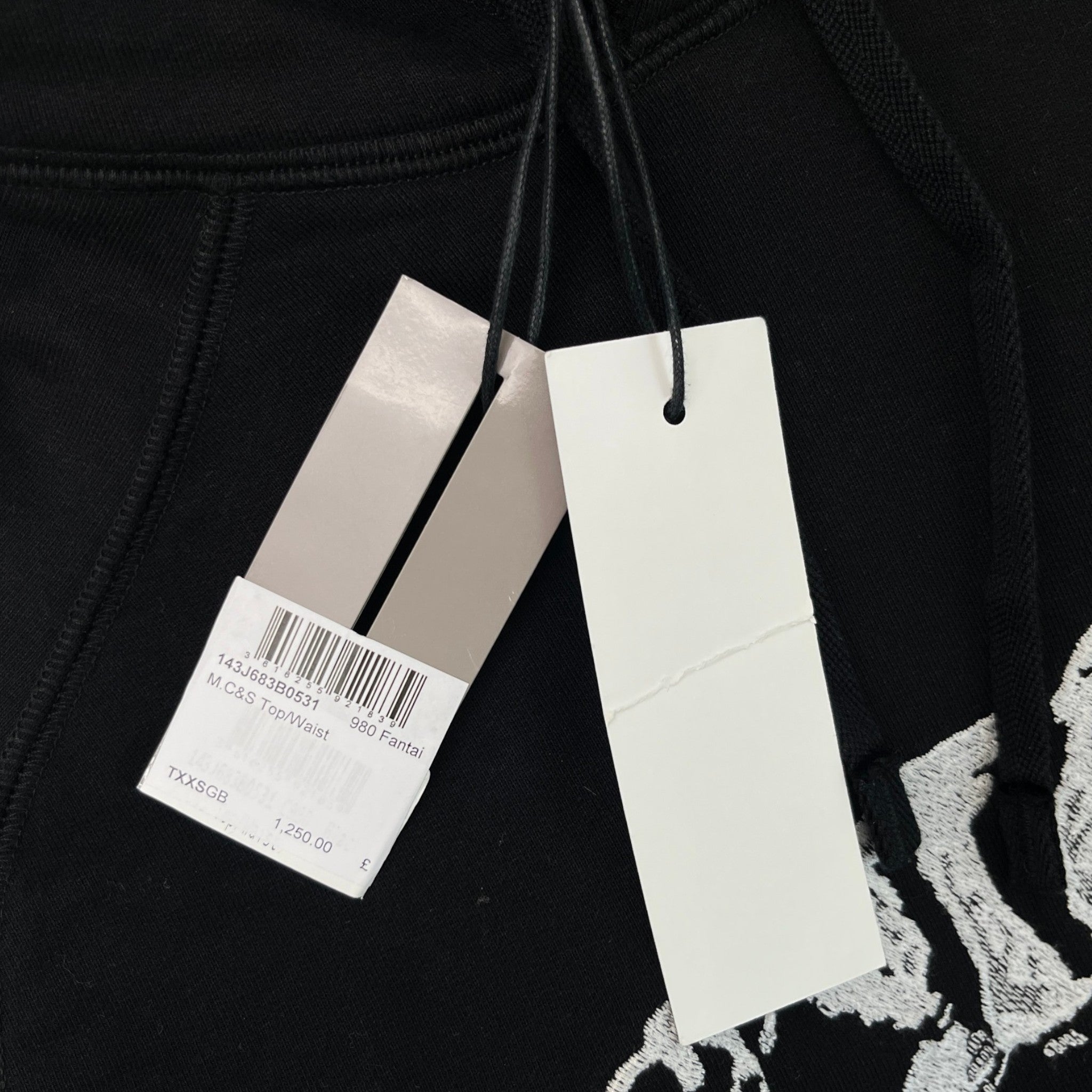 Men's X Peter Doig Embroidered Logo Hoodie Black Size XXS