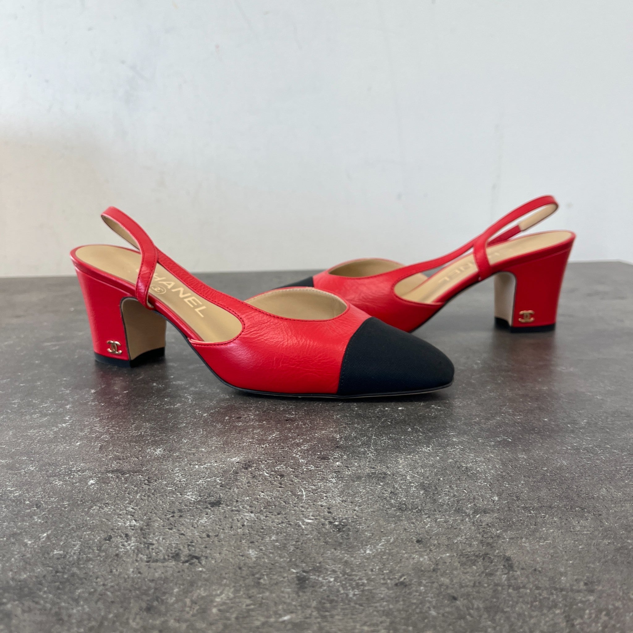 Women's Slingback Heels Red Size EU 36 / UK 3