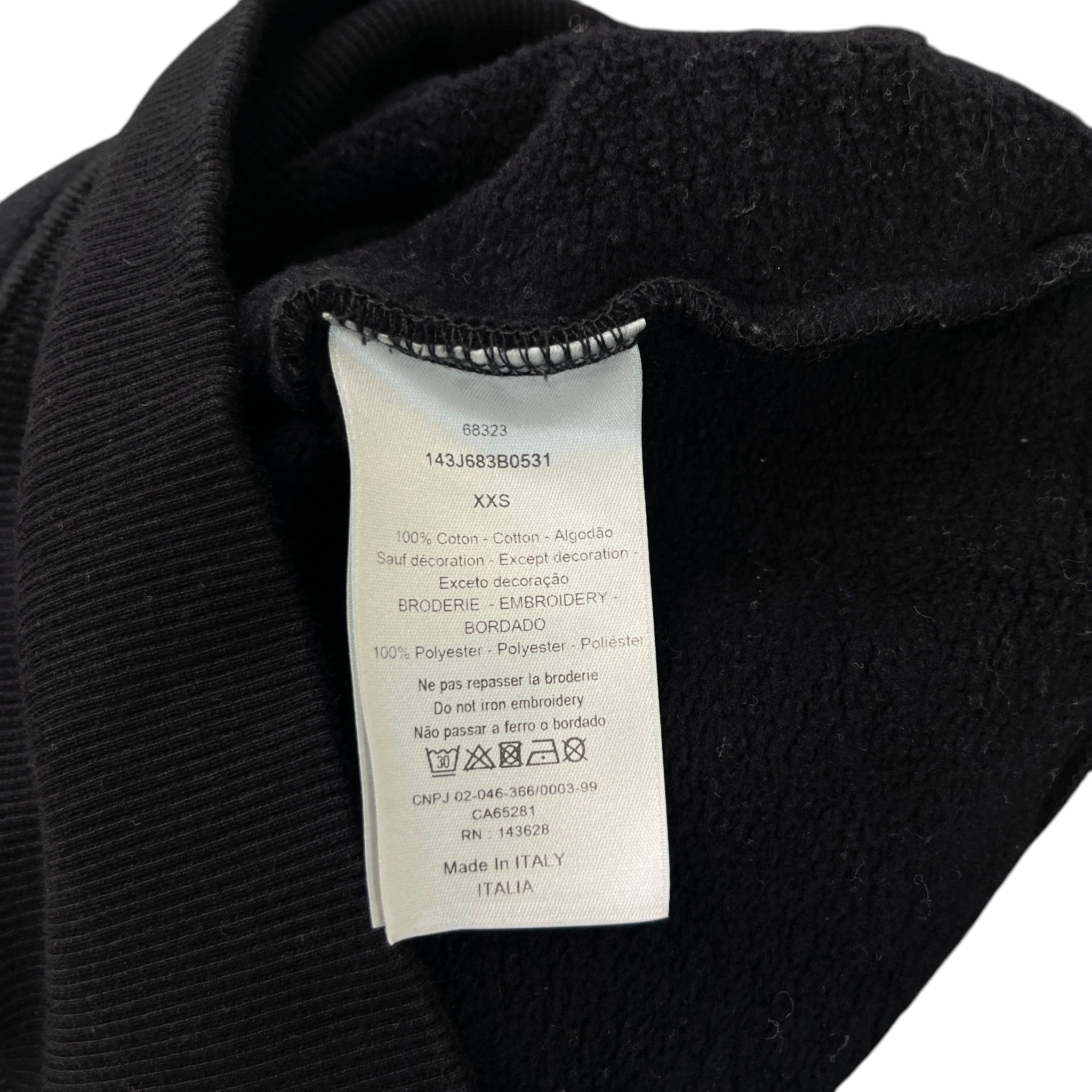 Men's X Peter Doig Embroidered Logo Hoodie Black Size XXS