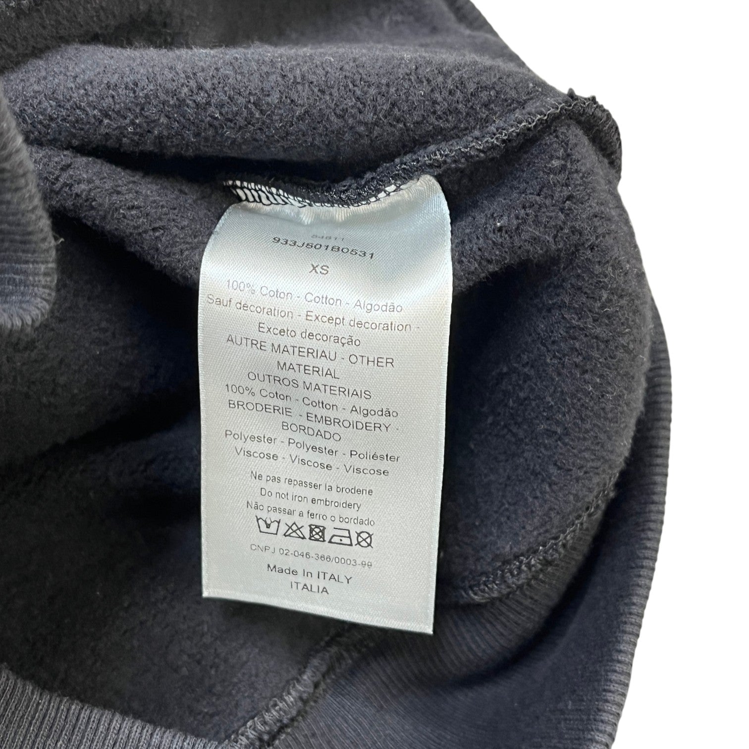 Men's Dior Et Moi Jumper Black Size XS