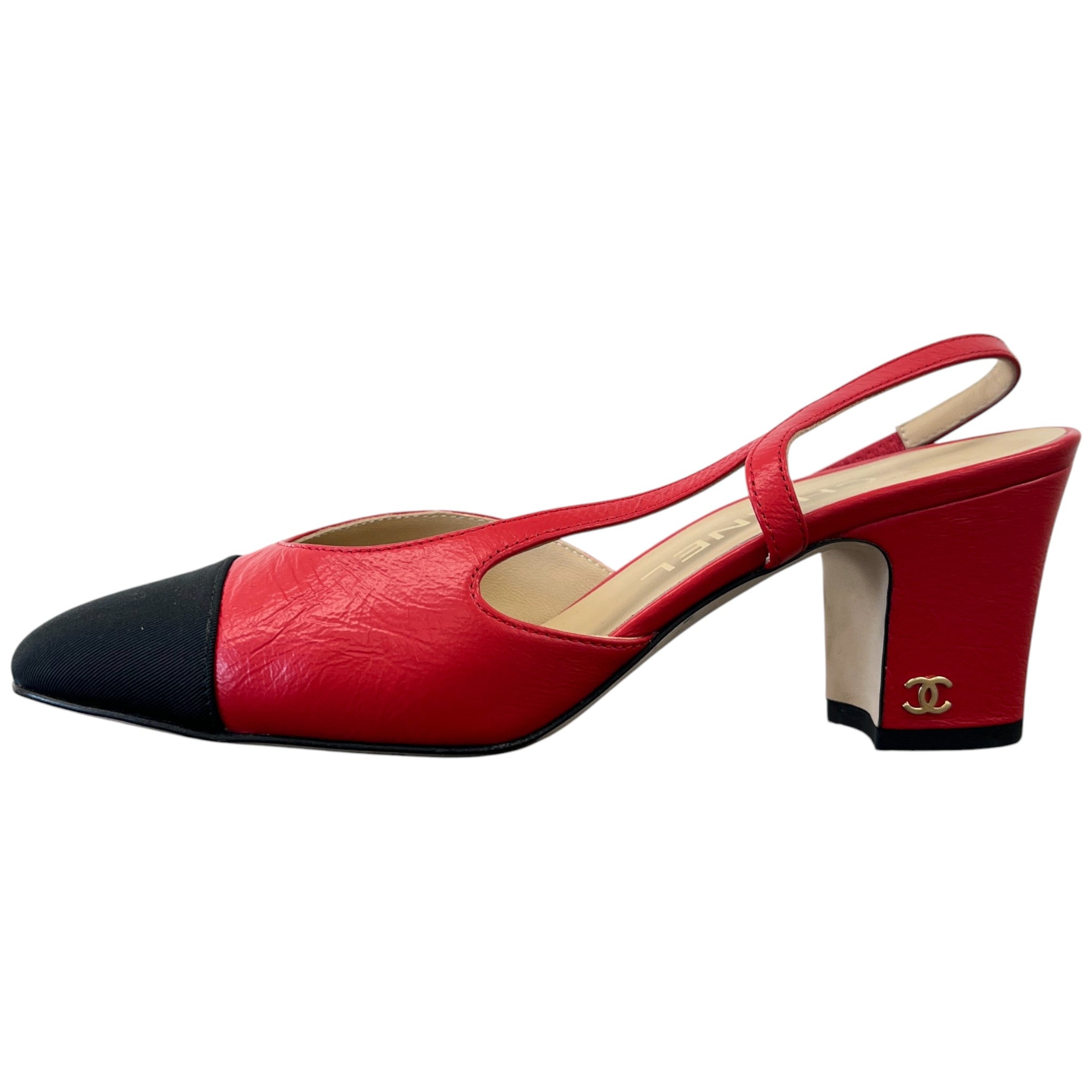 Women's Slingback Heels Red Size EU 36 / UK 3