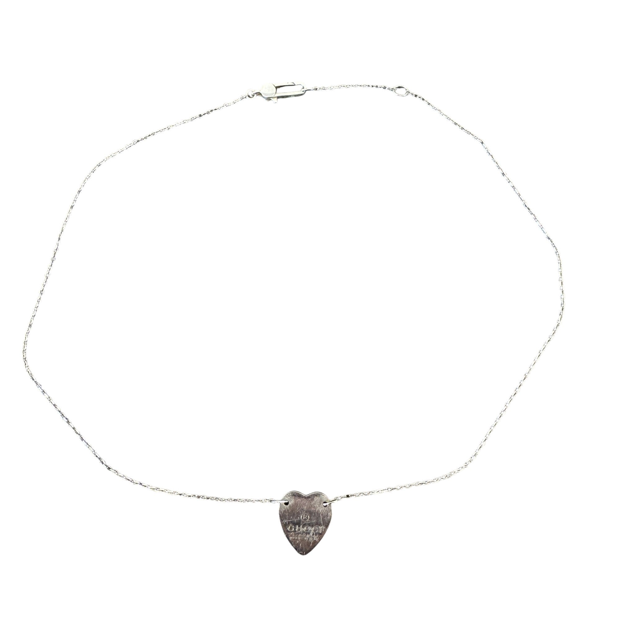 Women's Trademark Heart Pendant Necklace Silver