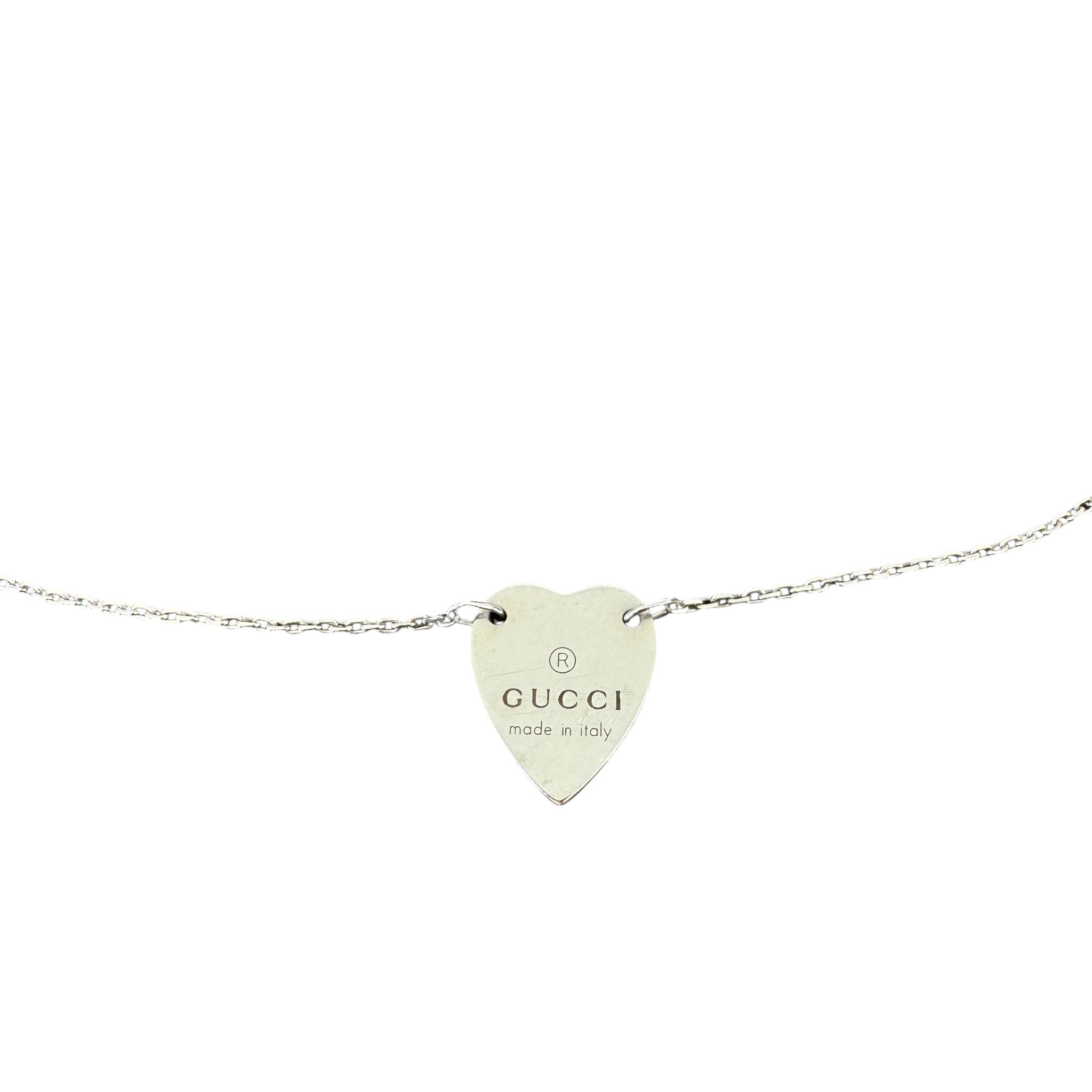 Women's Trademark Heart Pendant Necklace Silver