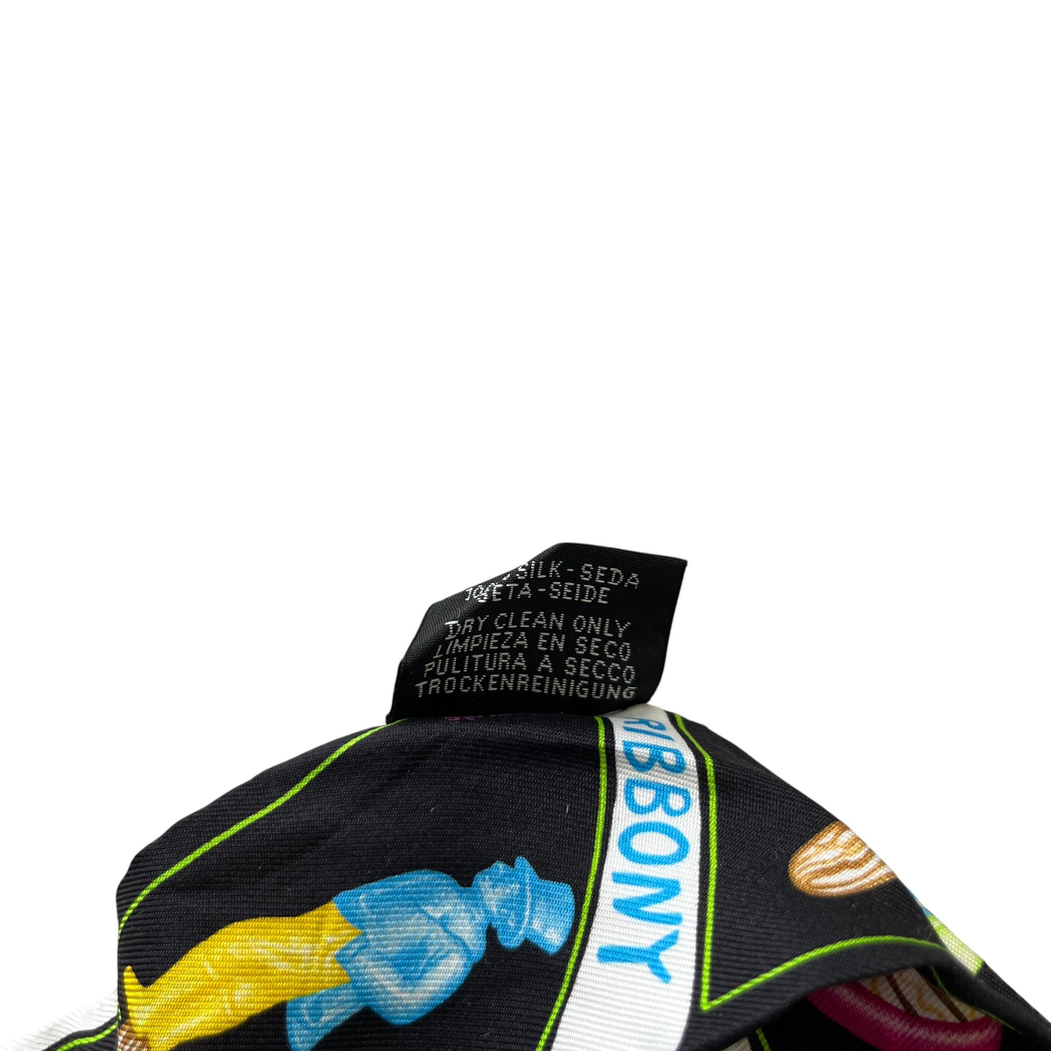 Women's Funny Ice Cream Twilly Scarf Black