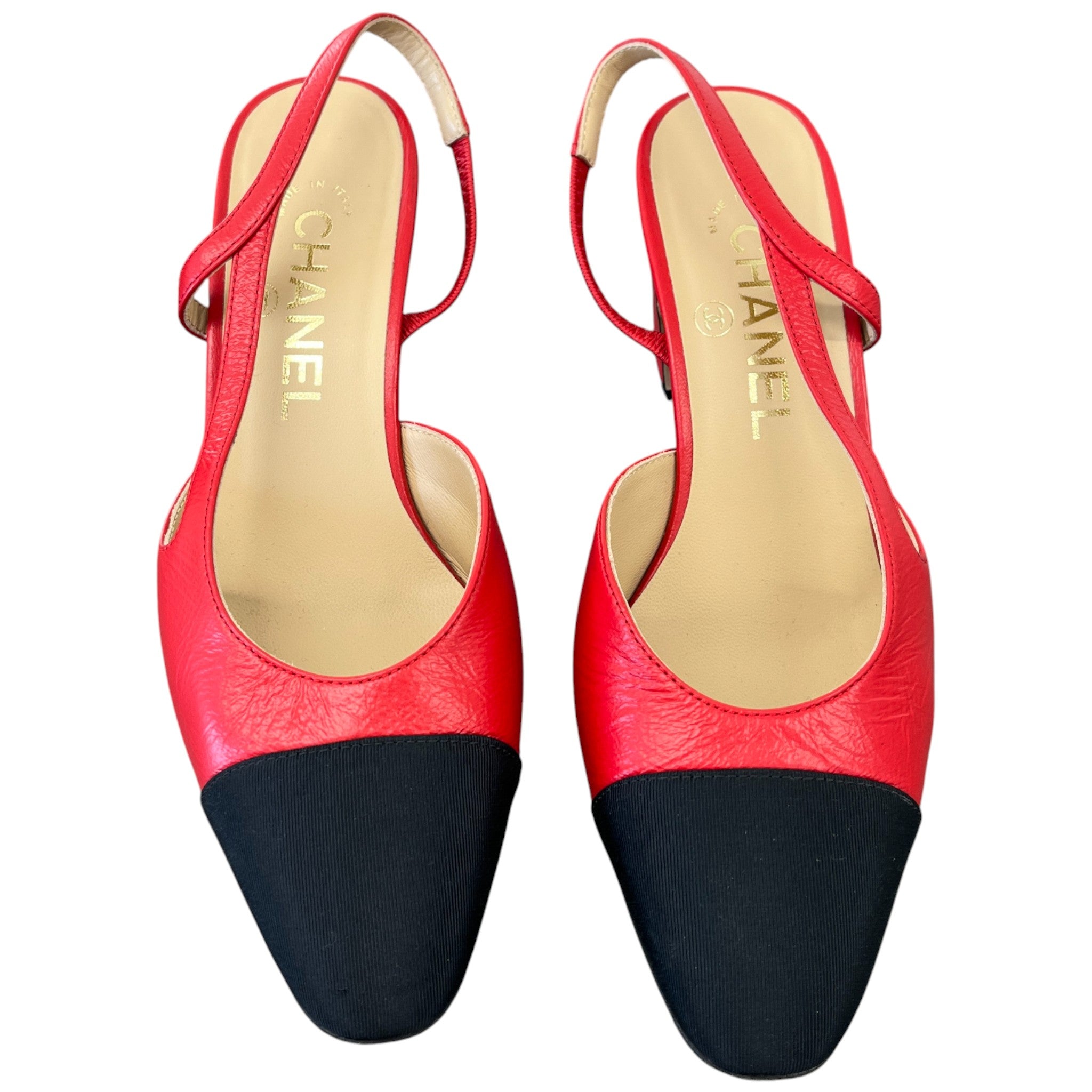 Women's Slingback Heels Red Size EU 36 / UK 3