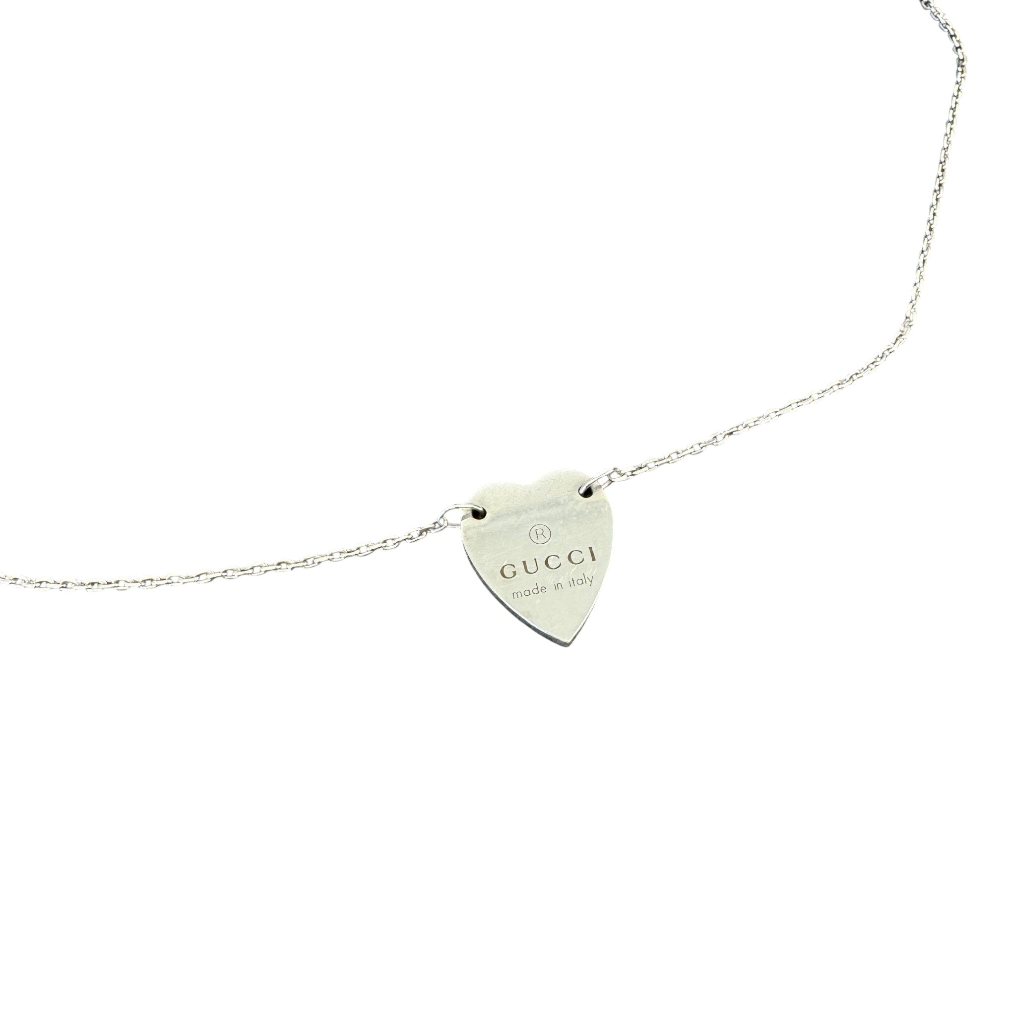 Women's Trademark Heart Pendant Necklace Silver