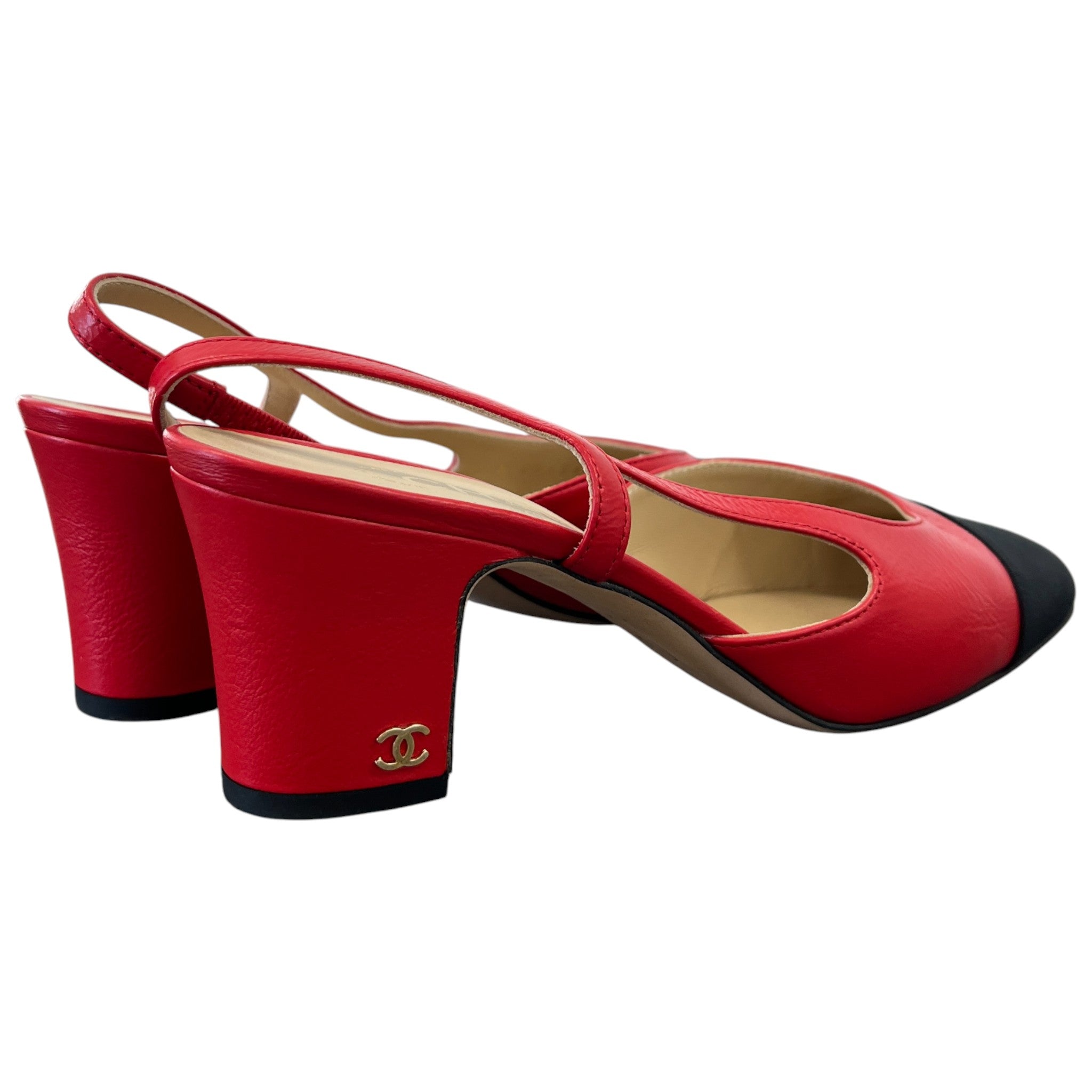Women's Slingback Heels Red Size EU 36 / UK 3
