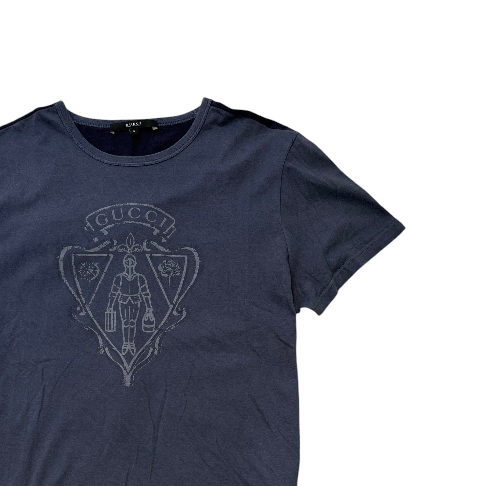 Men's Logo Print T-Shirt Blue Size S