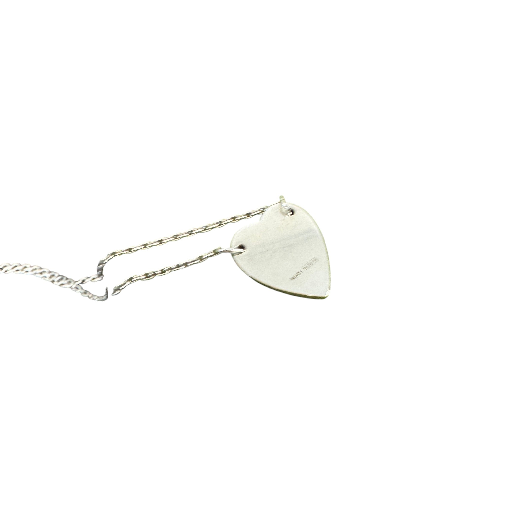 Women's Trademark Heart Pendant Necklace Silver