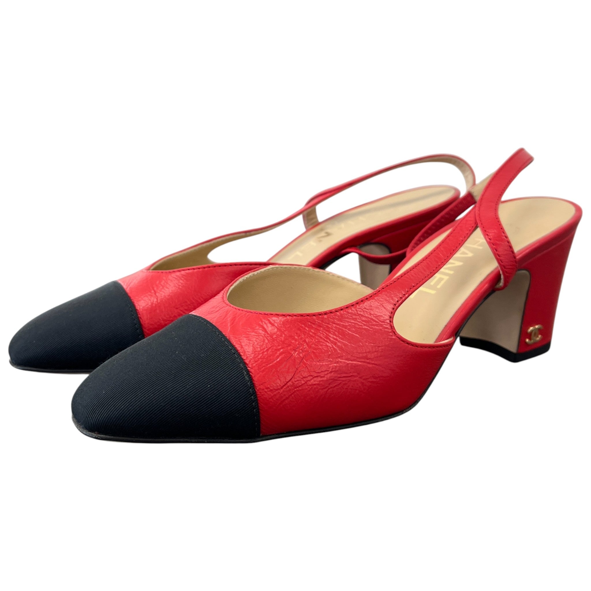 Women's Slingback Heels Red Size EU 36 / UK 3