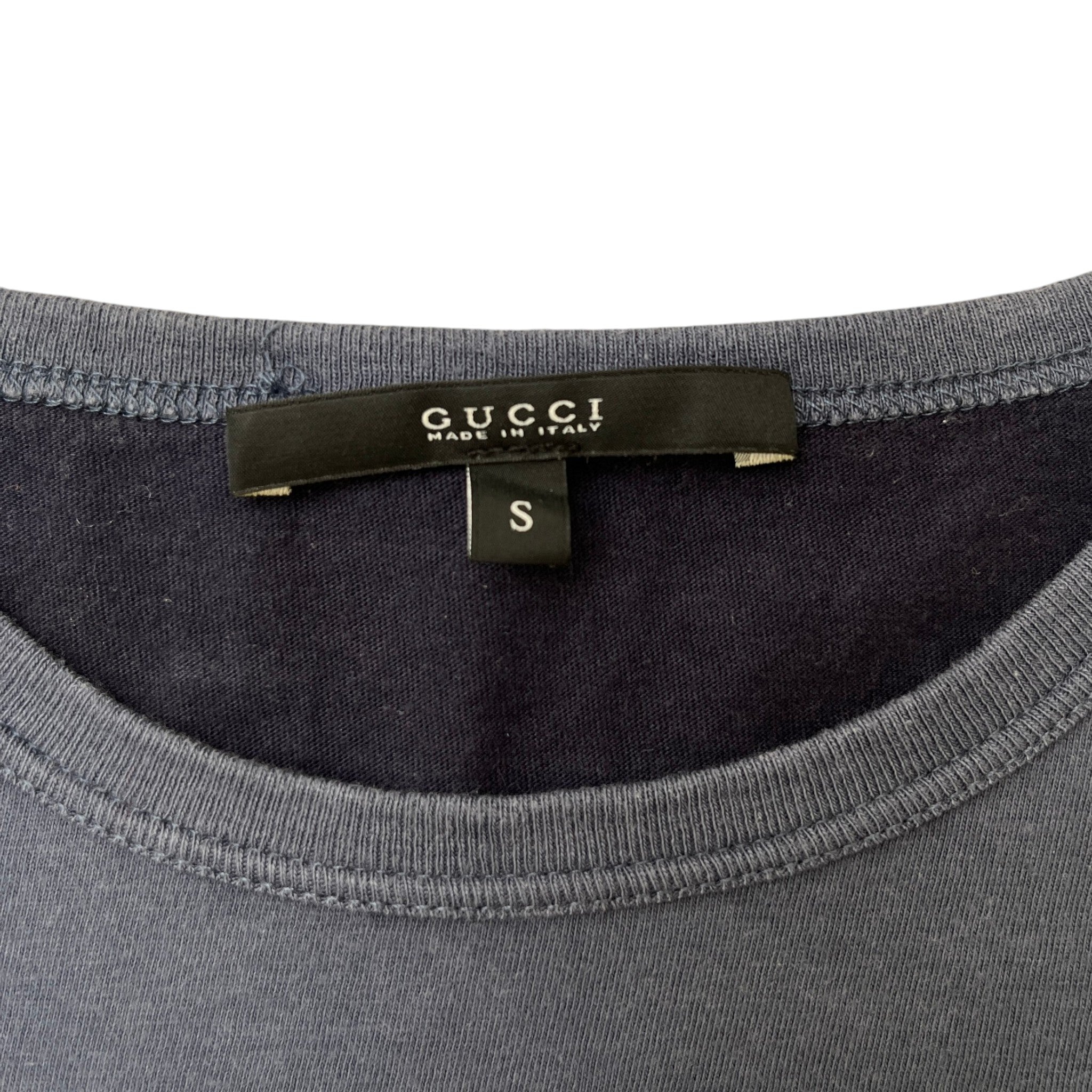 Men's Logo Print T-Shirt Blue Size S