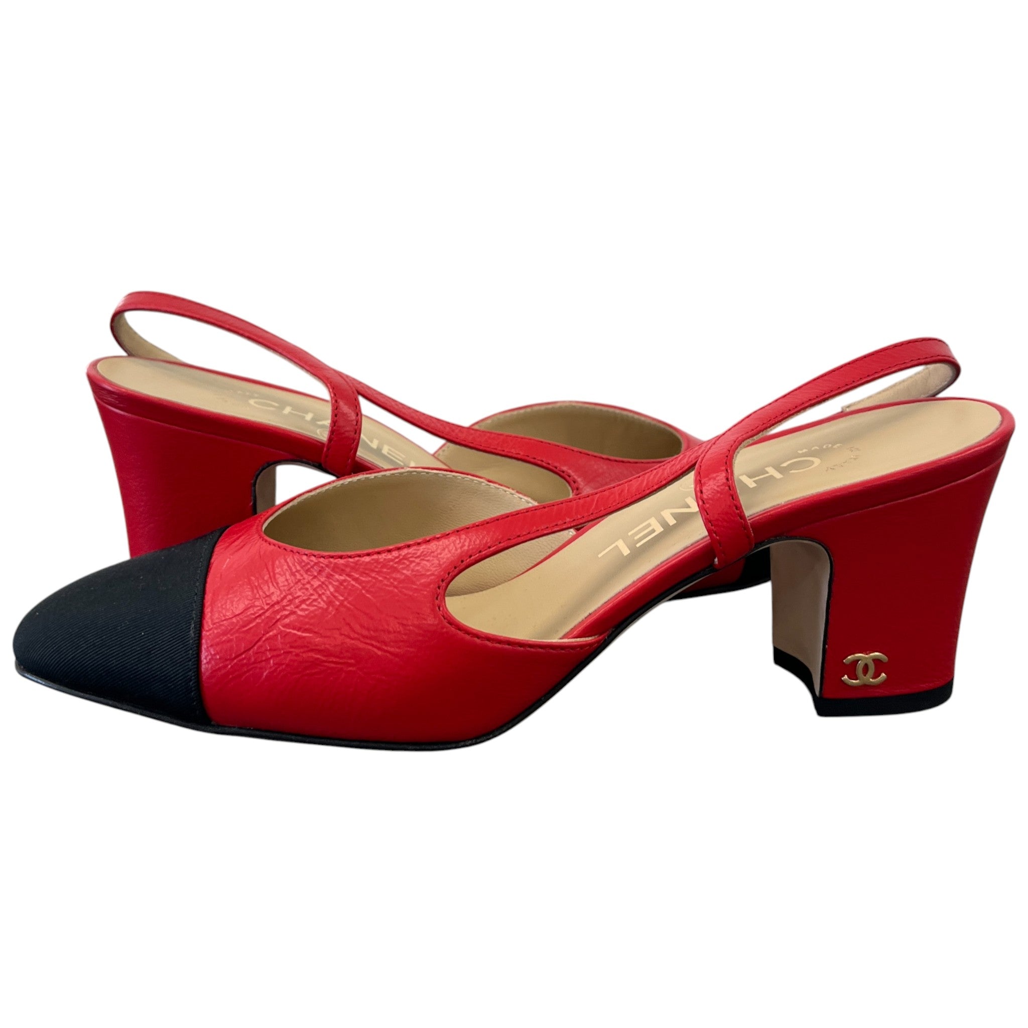 Women's Slingback Heels Red Size EU 36 / UK 3