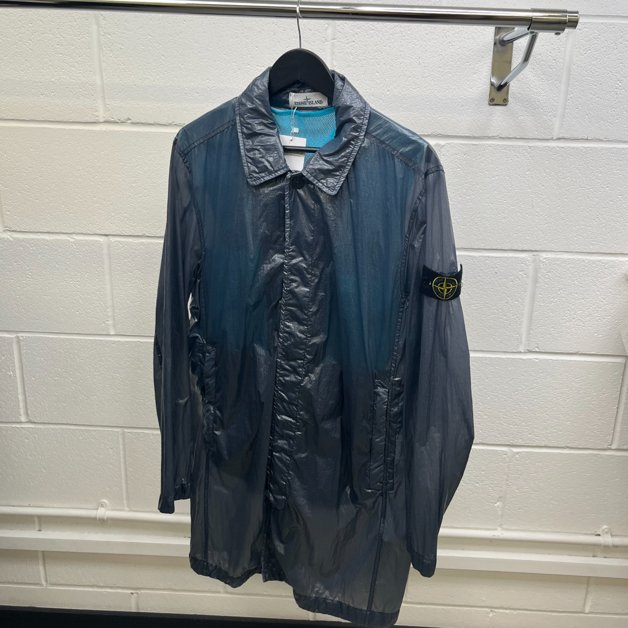 Men's Lucido-Tc Packable Trench Jacket Blue Size M