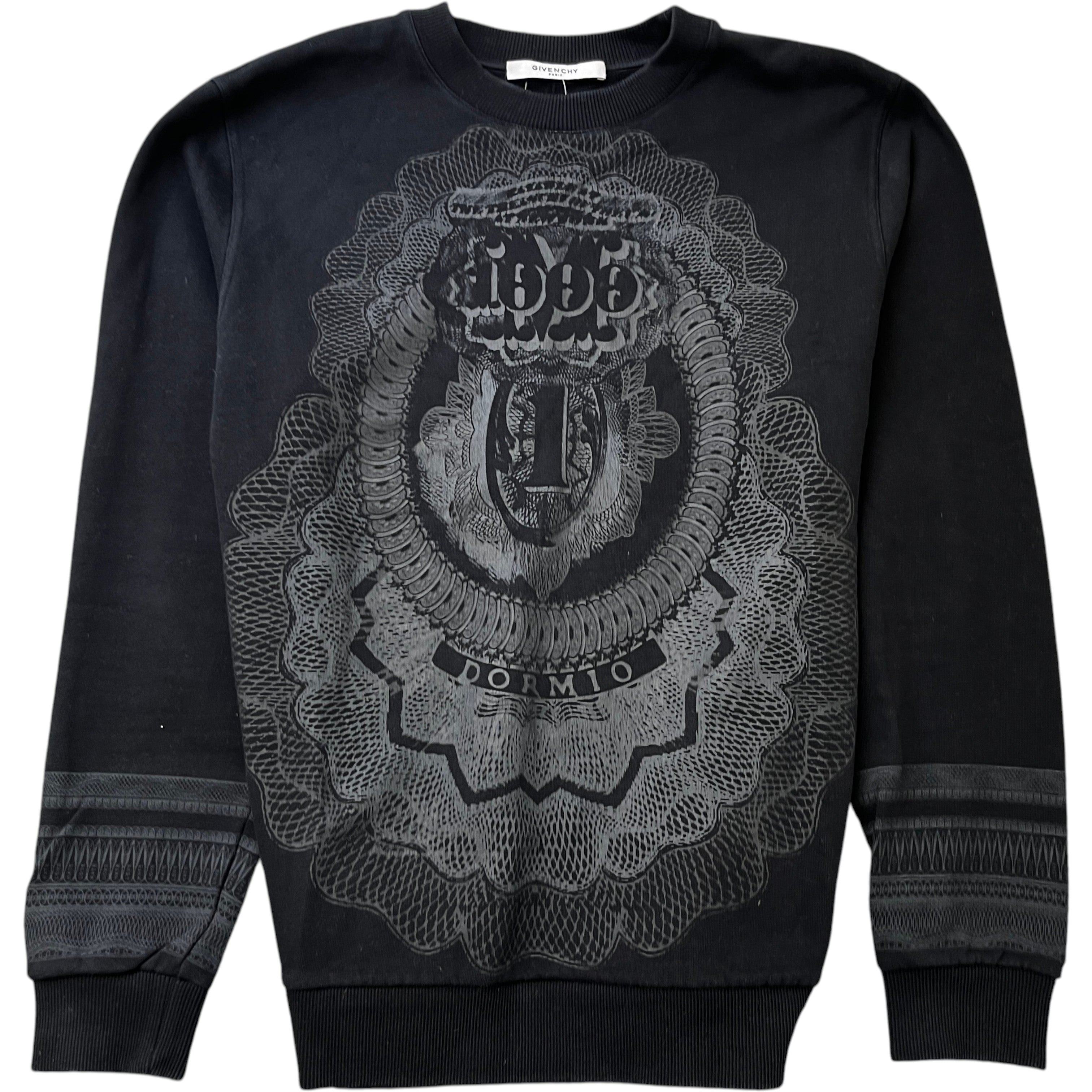 Men's Riccardo Tisci Ss 2017 1000 Bill Dormio Sweatshirt Black Size M