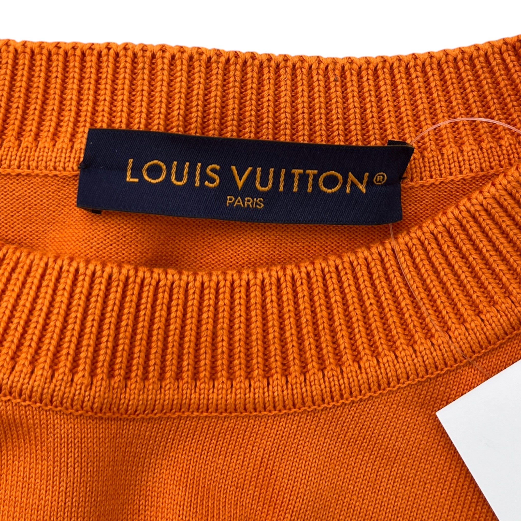 Men's Embroidered Signature T-Shirt Orange Size XL